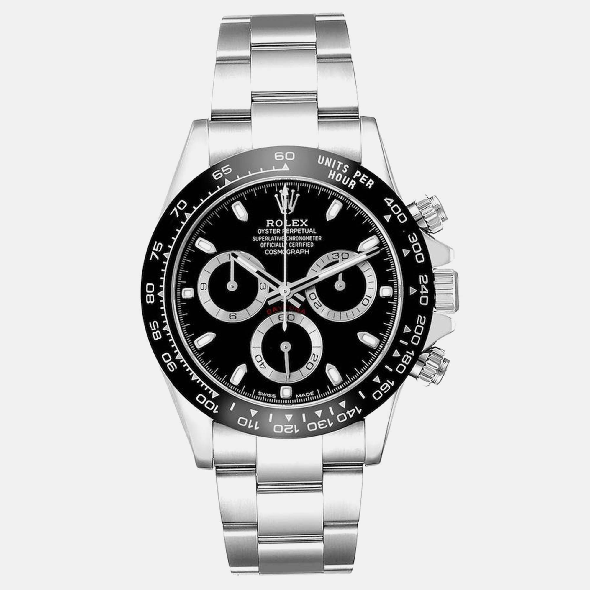 

Rolex Daytona Black Dial Steel Mens Watch 116500