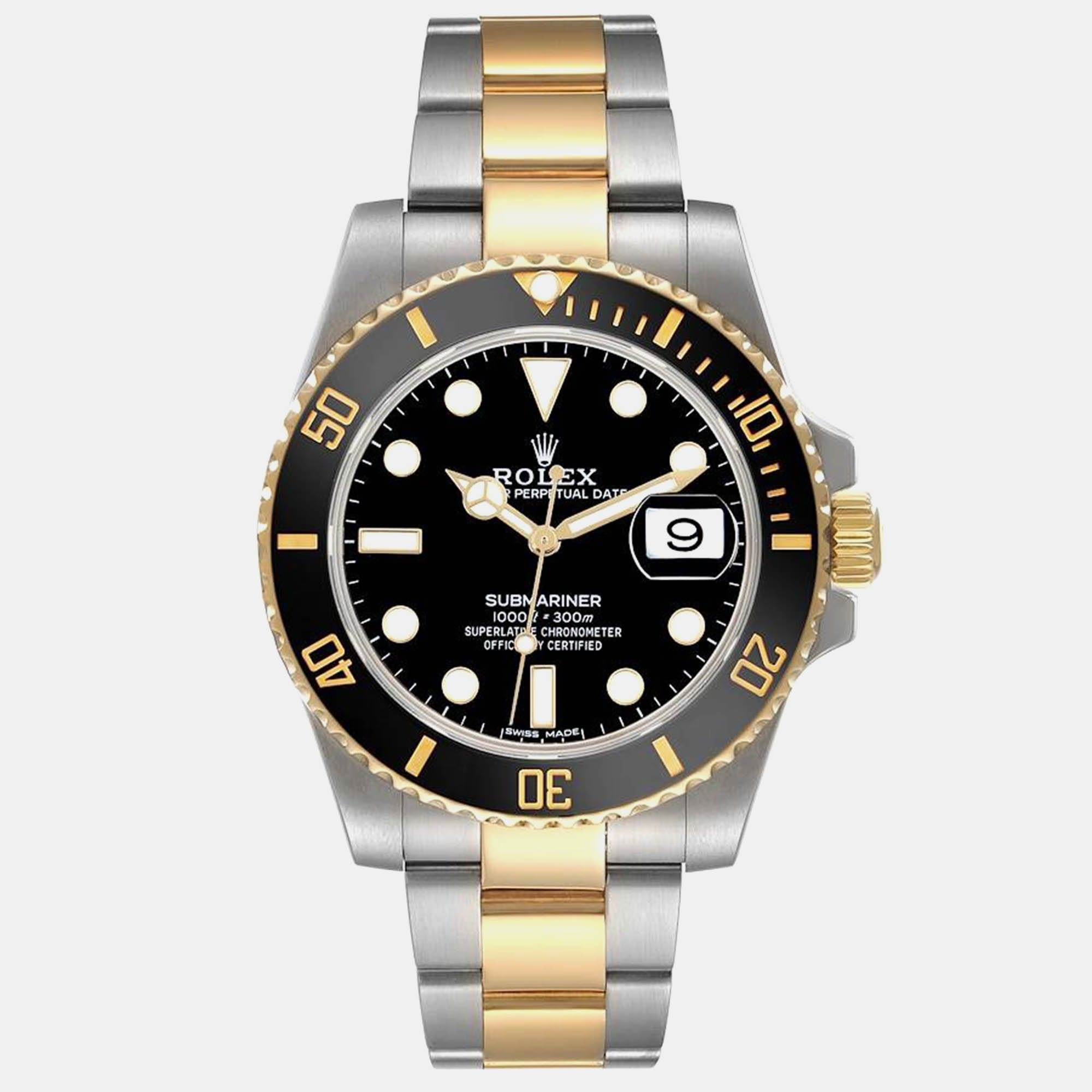 

Rolex Submariner Steel Yellow Gold Black Dial Mens Watch 116613