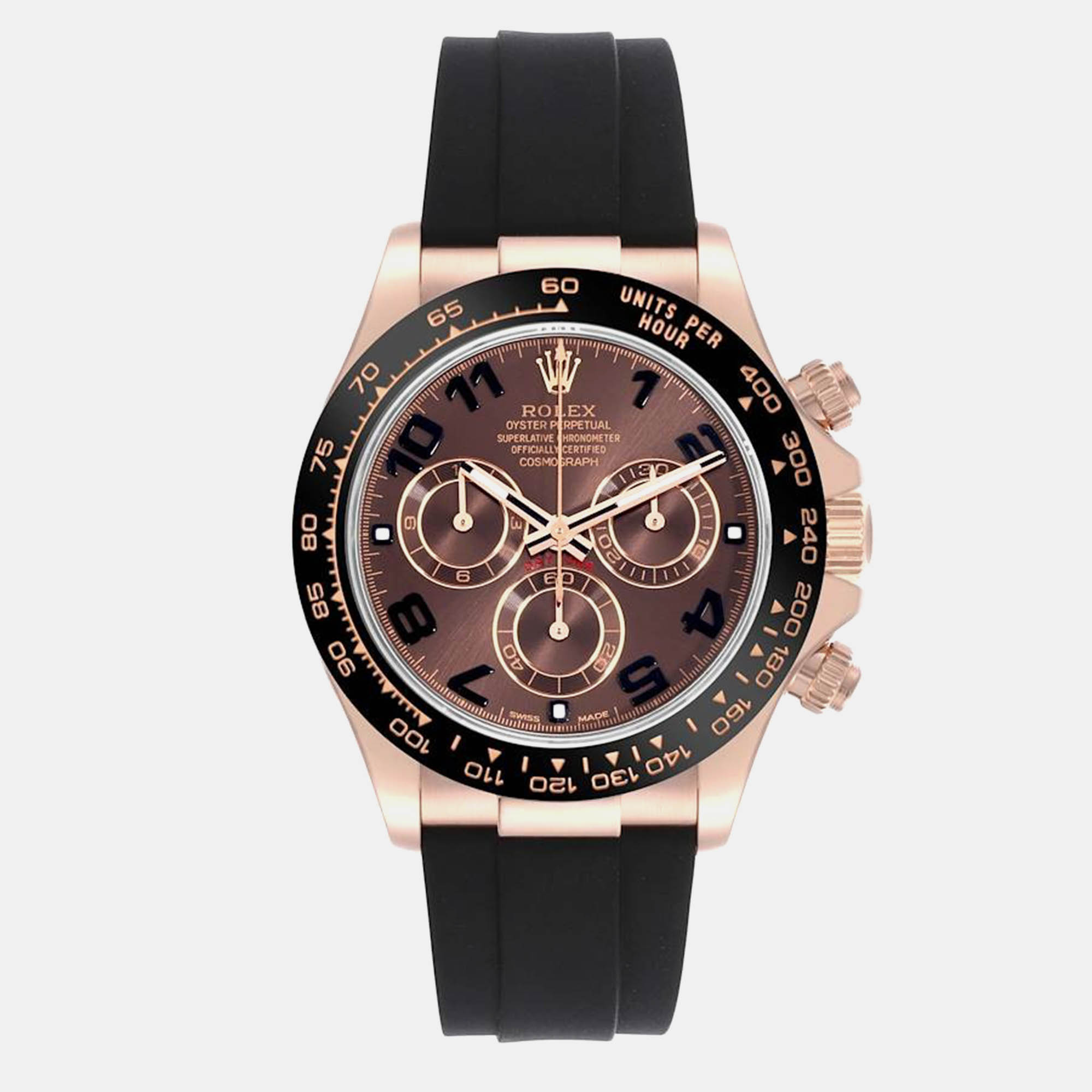 

Rolex Daytona Cosmograph Rose Gold Mens Watch 116515, Brown