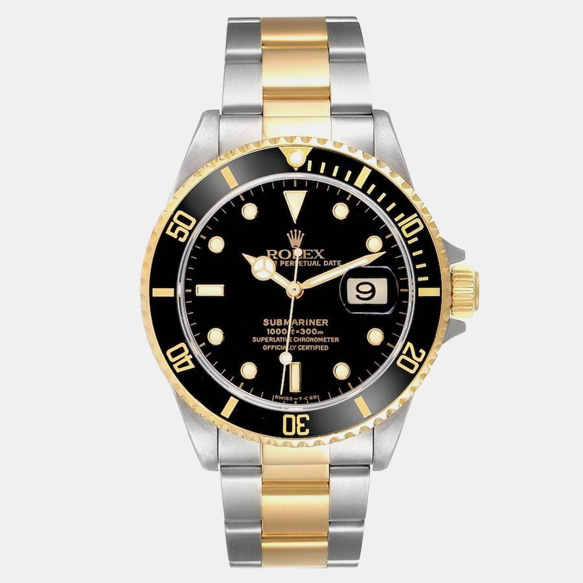 

Rolex Submariner Steel Yellow Gold Black Dial Men's Watch 16613 40 mm