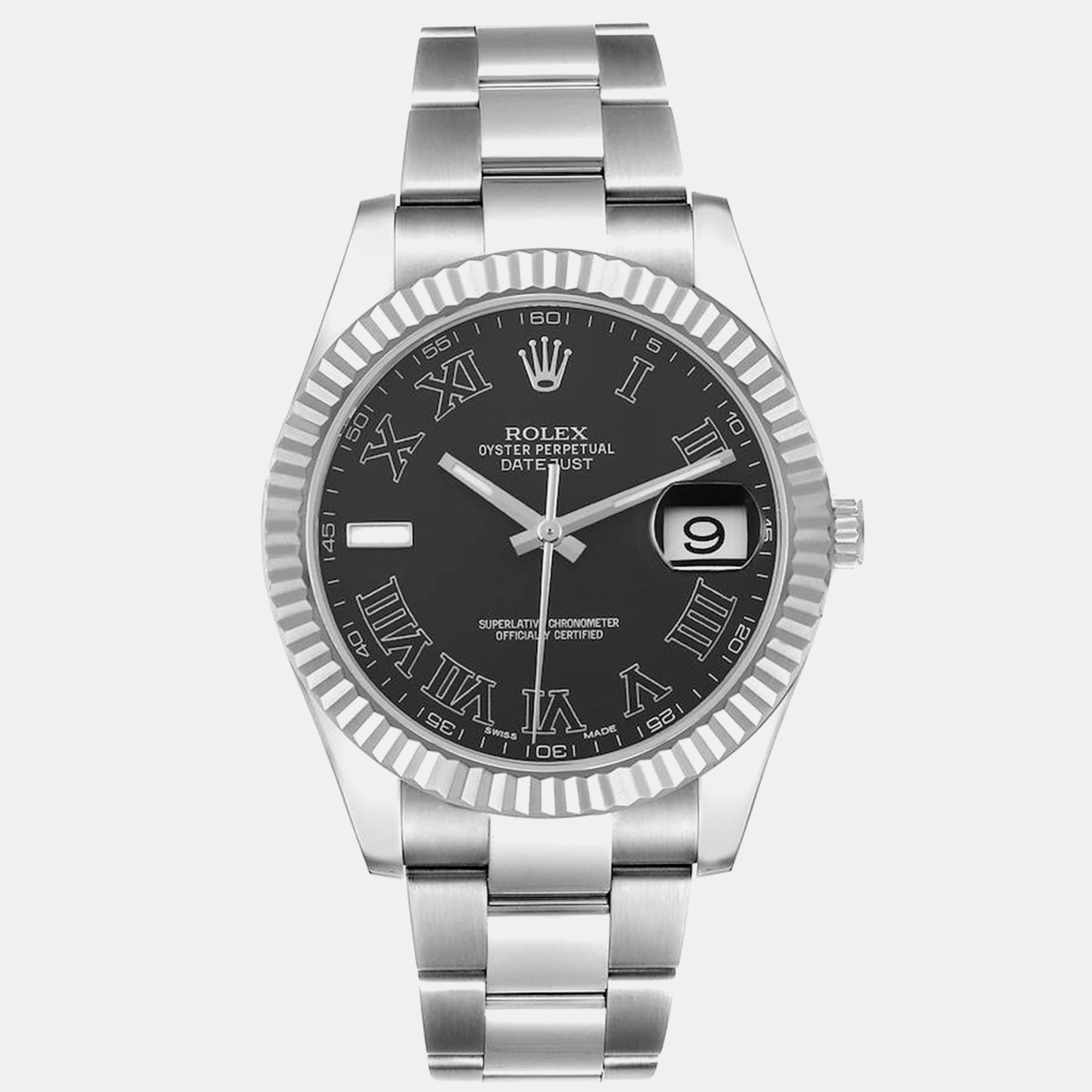 

Rolex Datejust II  Grey Dial Steel White Gold Men's Watch 116334