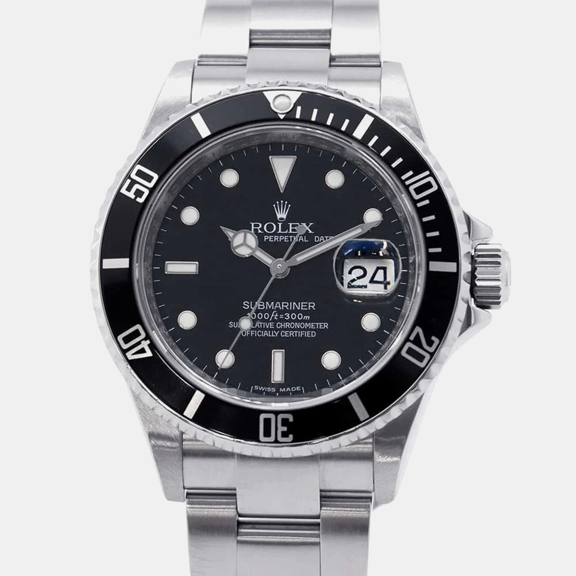 

Rolex Black Dial Stainless Steel Submariner Date W40Mm