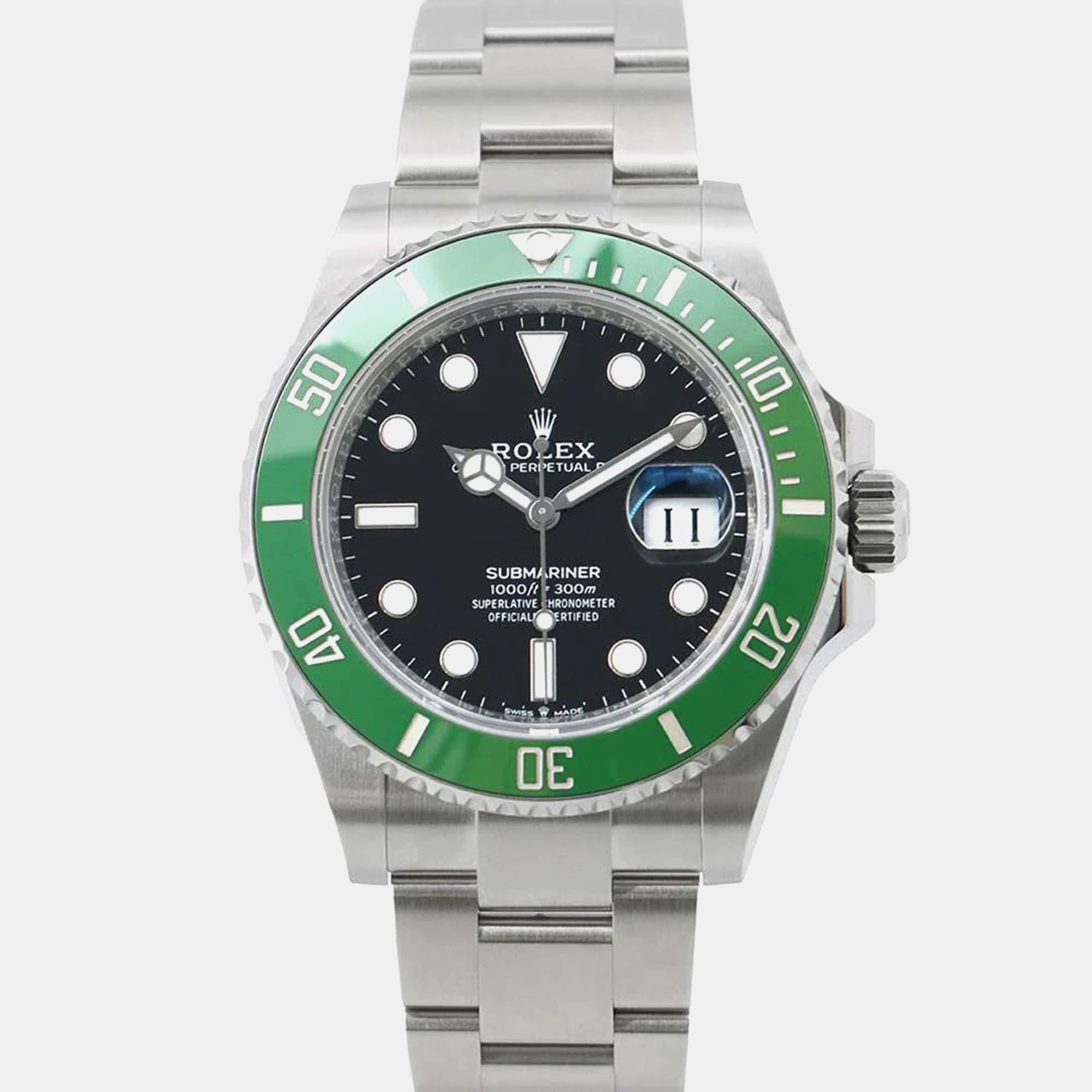 

Rolex Black Stainless Steel Submariner 126610LV Automatic Men's Wristwatch 41 mm