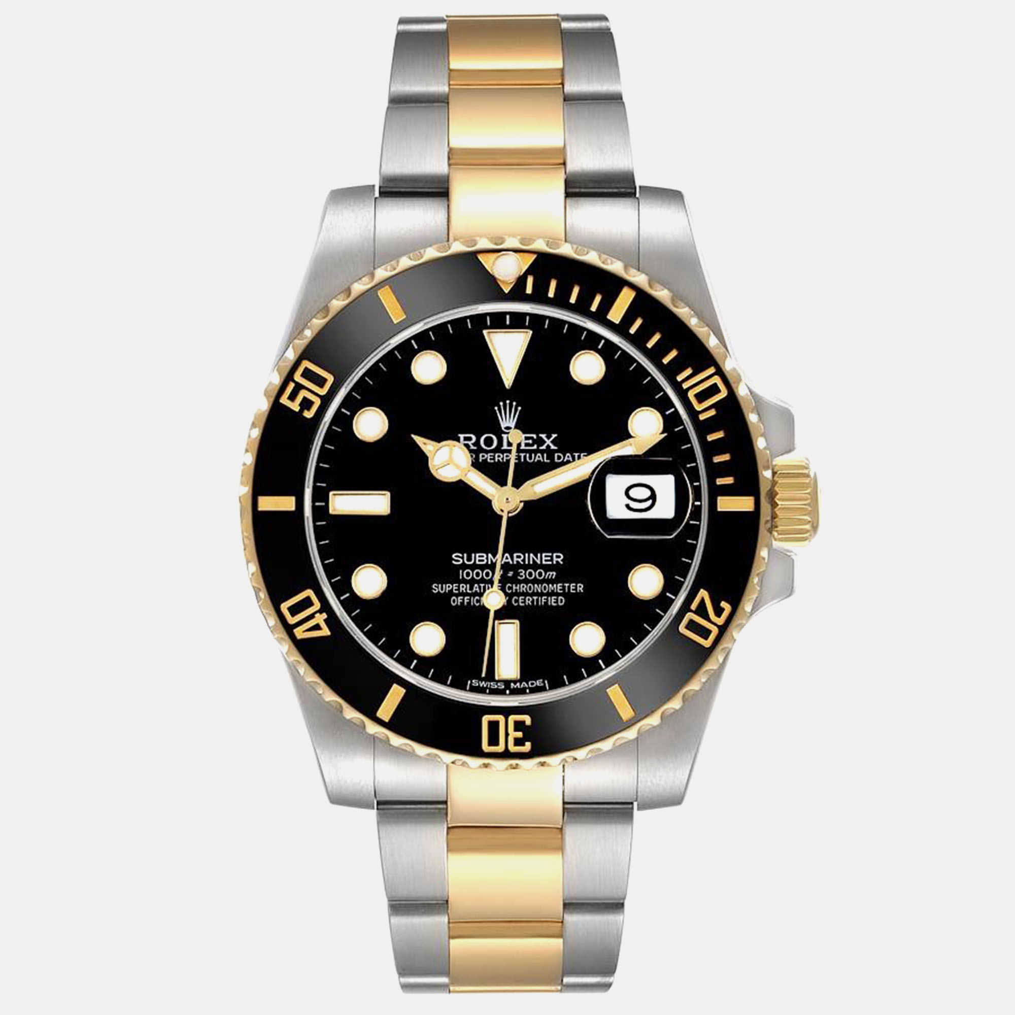 

Rolex Submariner Steel Yellow Gold Black Dial Mens Watch 116613