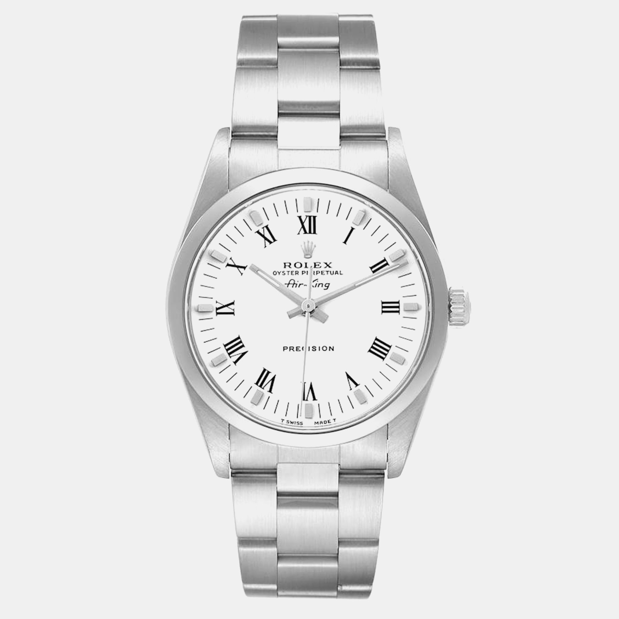 

Rolex Air King White Dial Smooth Bezel Steel Men's Watch 34.0 mm