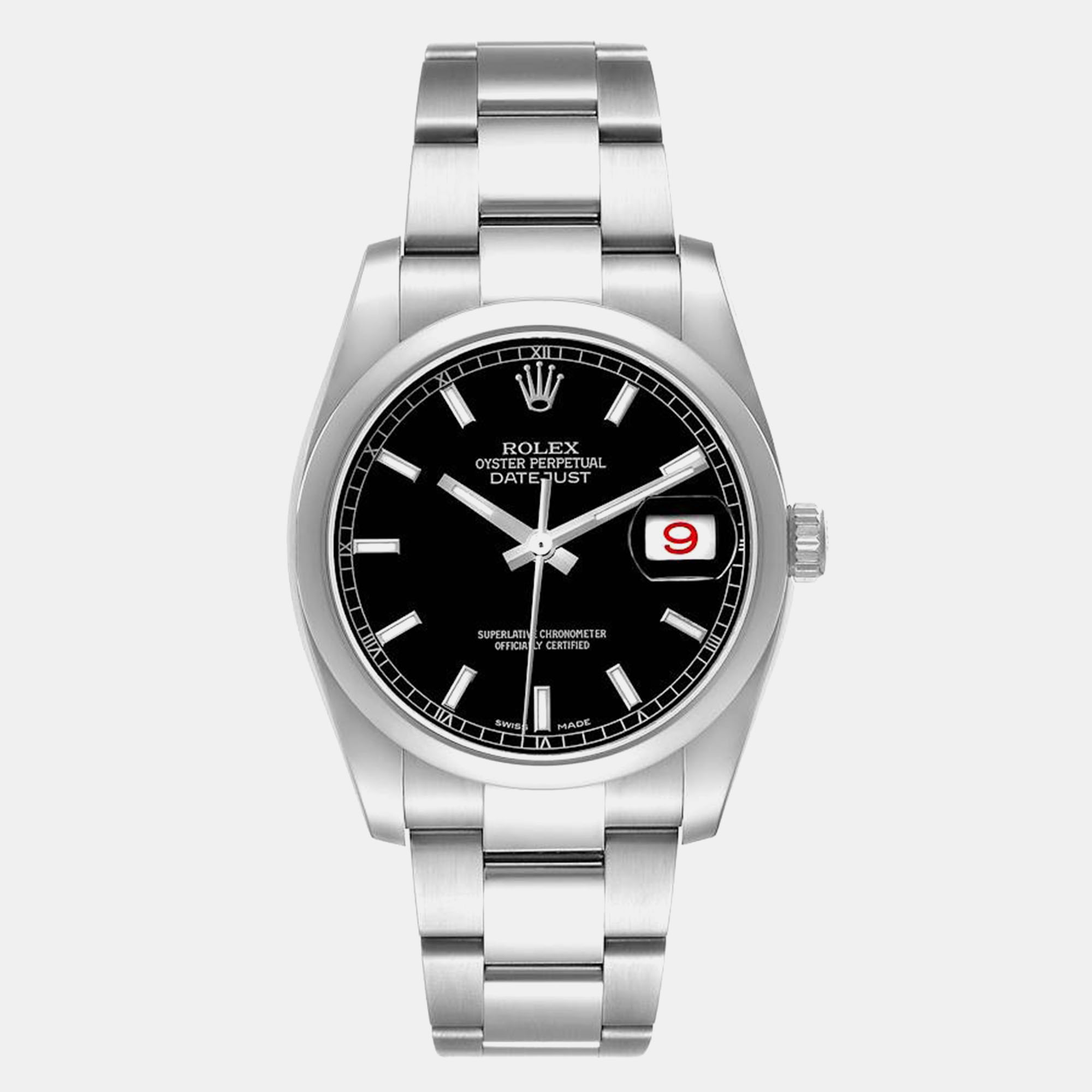 

Rolex Datejust Black Dial Steel Men's Watch 36.0 mm