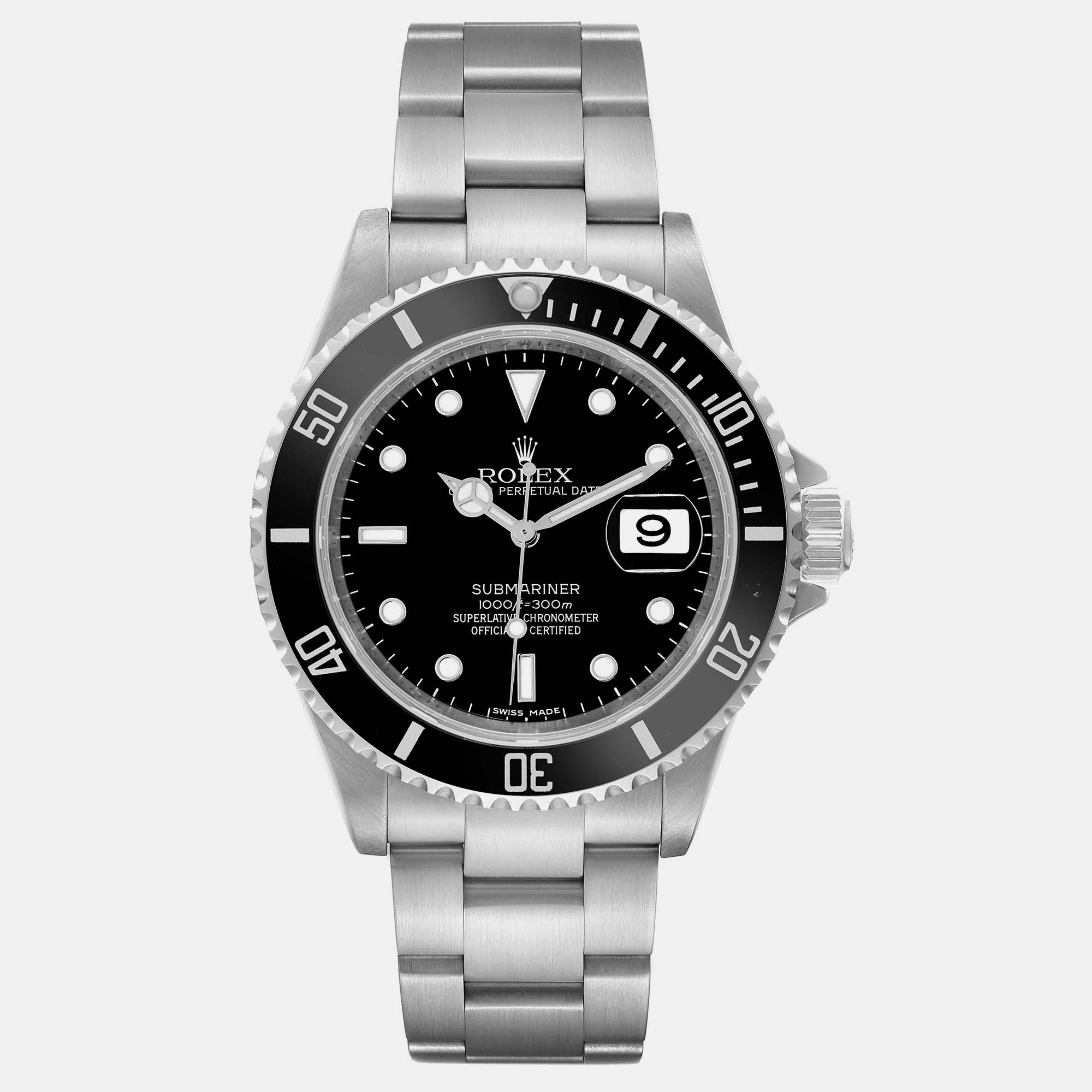 

Rolex Submariner Date Black Dial Steel Men's Watch 16610 40 mm