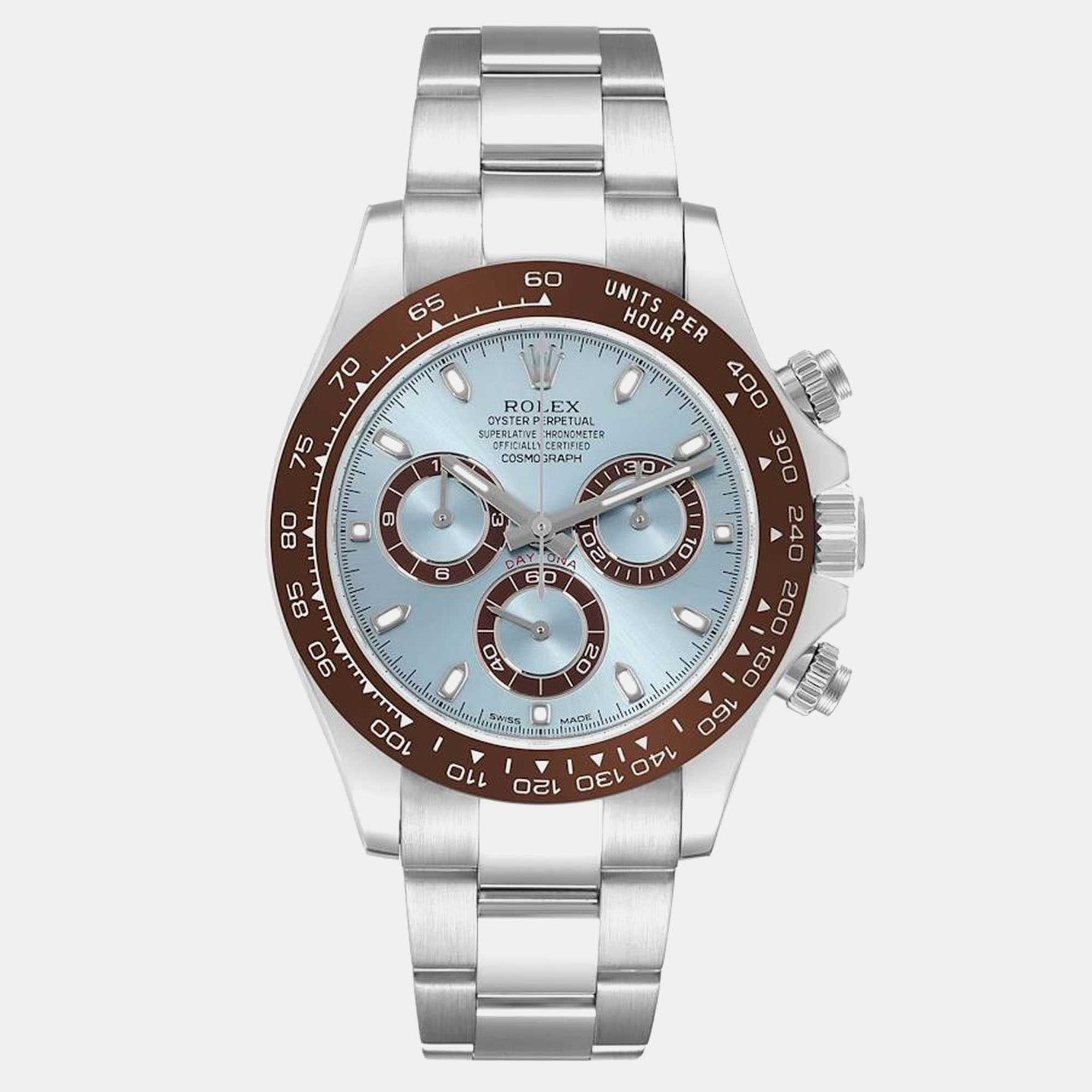 

Rolex Daytona Ice Blue Dial Platinum Chronograph Watch 116506