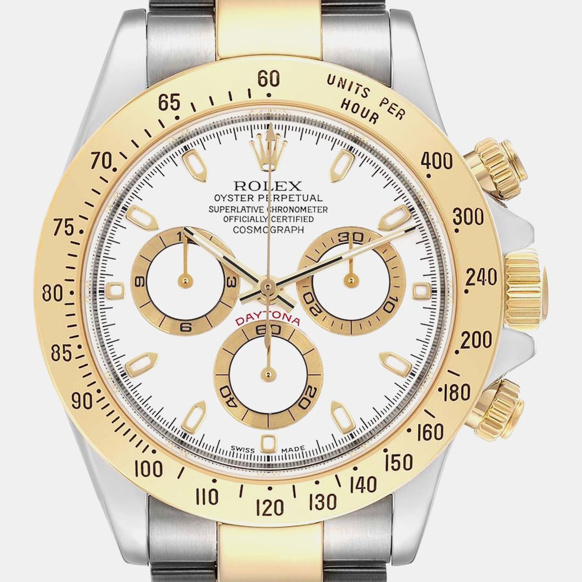 

Rolex Daytona Steel Yellow Gold White Dial Mens Watch 116523