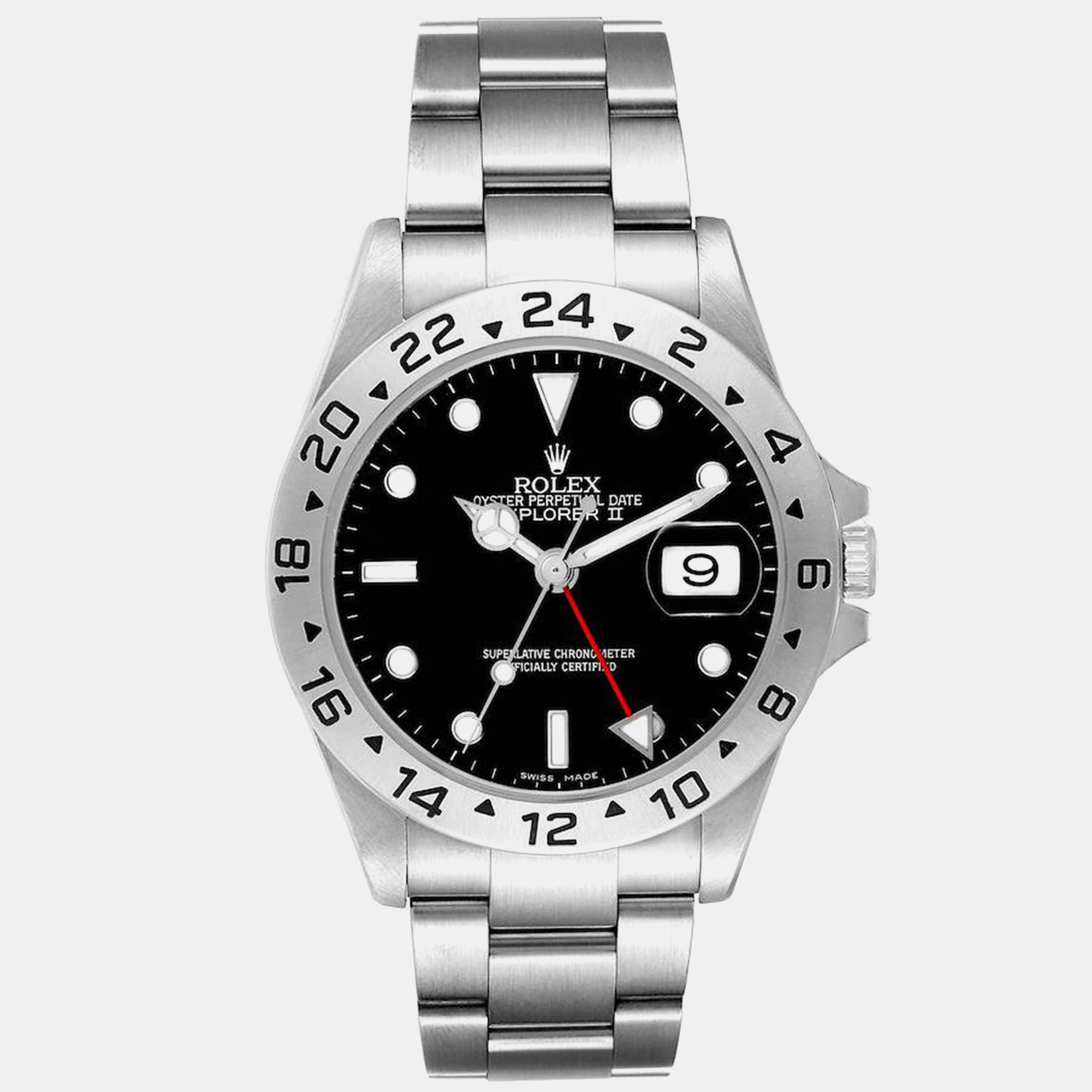 

Rolex Explorer II Parachrom Hairspring Steel Men's Watch 40.0 mm, Black