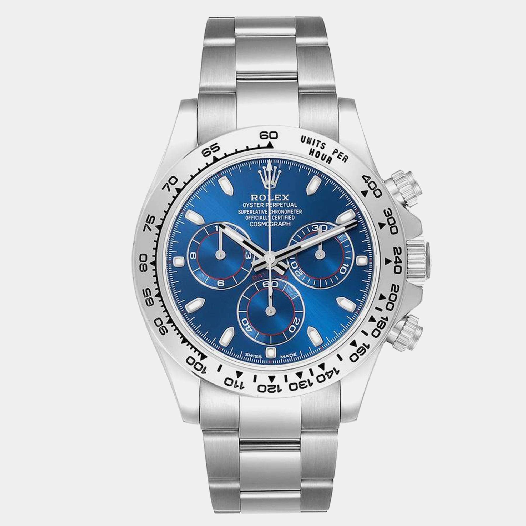 

Rolex Daytona Blue Dial White Gold Chronograph Men's Watch 40.0 mm