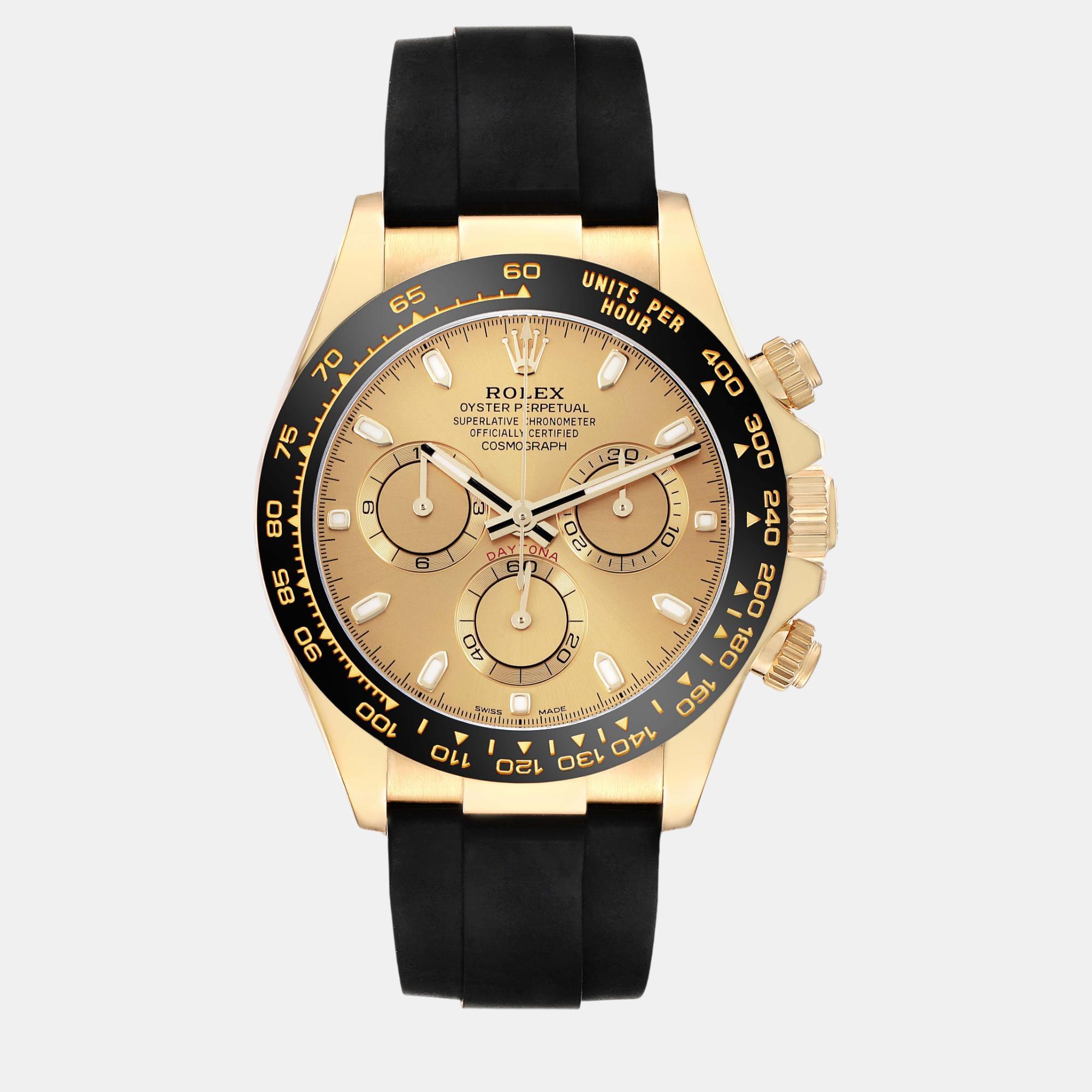 

Rolex Daytona Yellow Gold Champagne Dial Men's Watch 40.0 mm