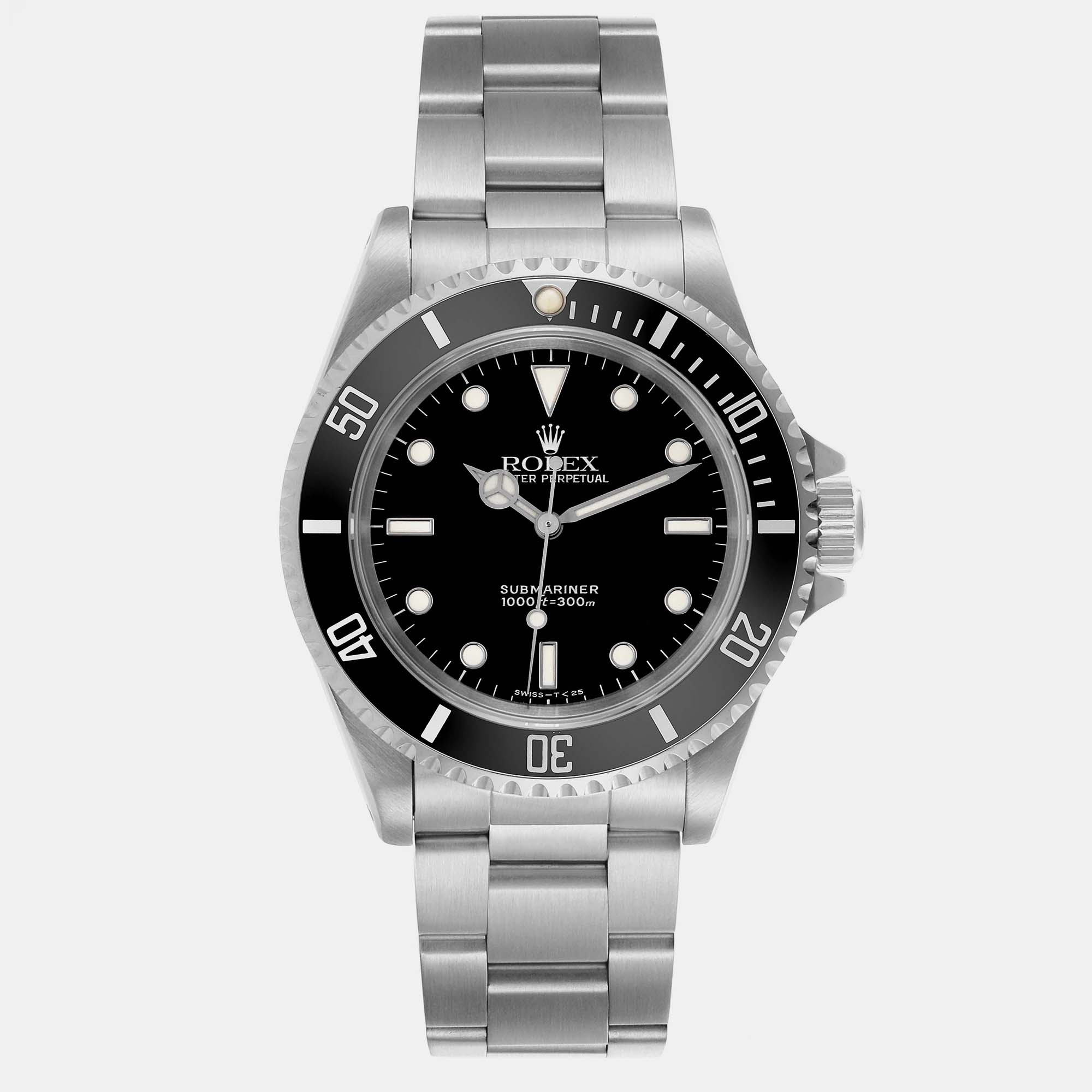 

Rolex Submariner No Date 40 2 Liner Steel Men's Watch 14060 40 mm, Black