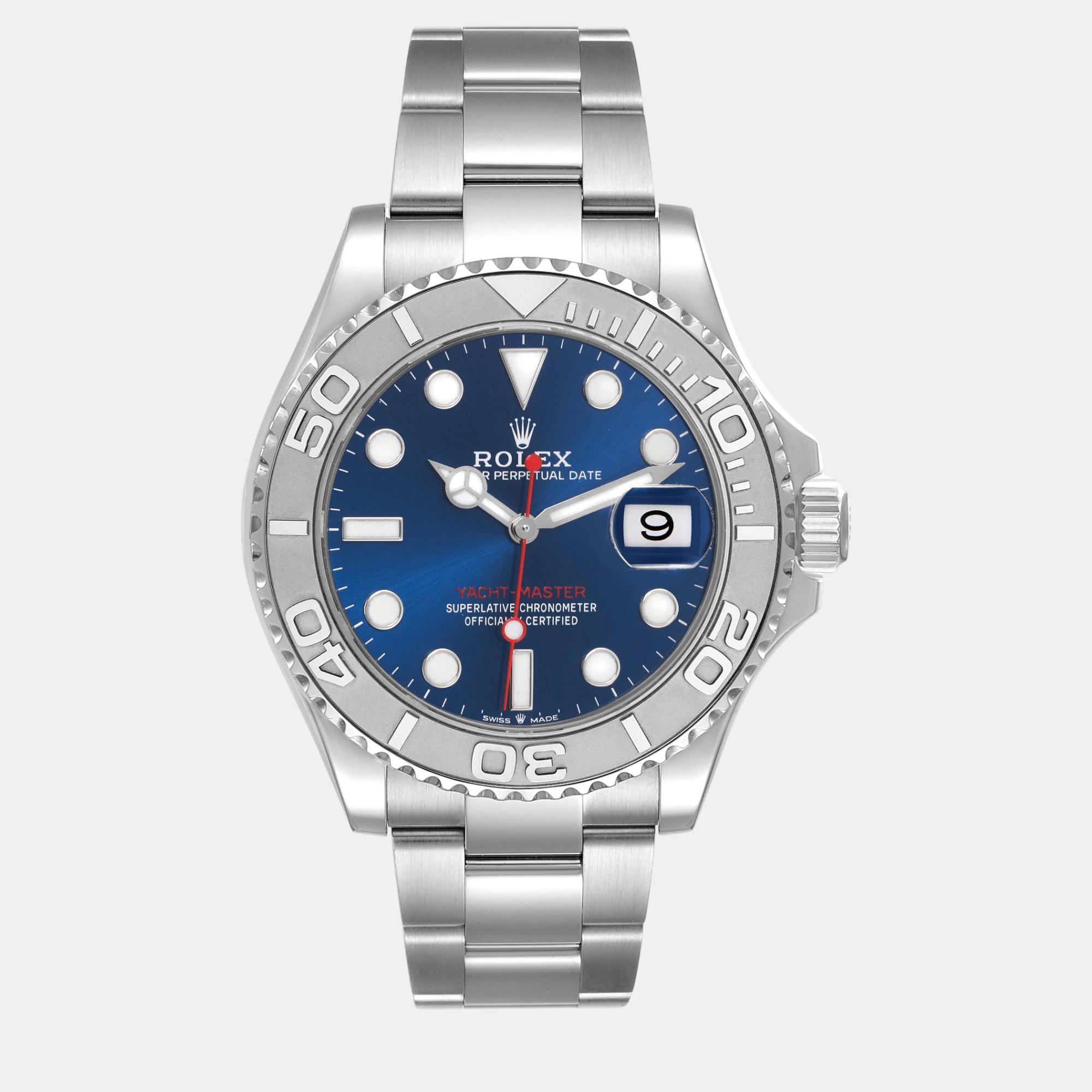 

Rolex Yachtmaster Steel Platinum Blue Dial Men's Watch 126622 40 mm