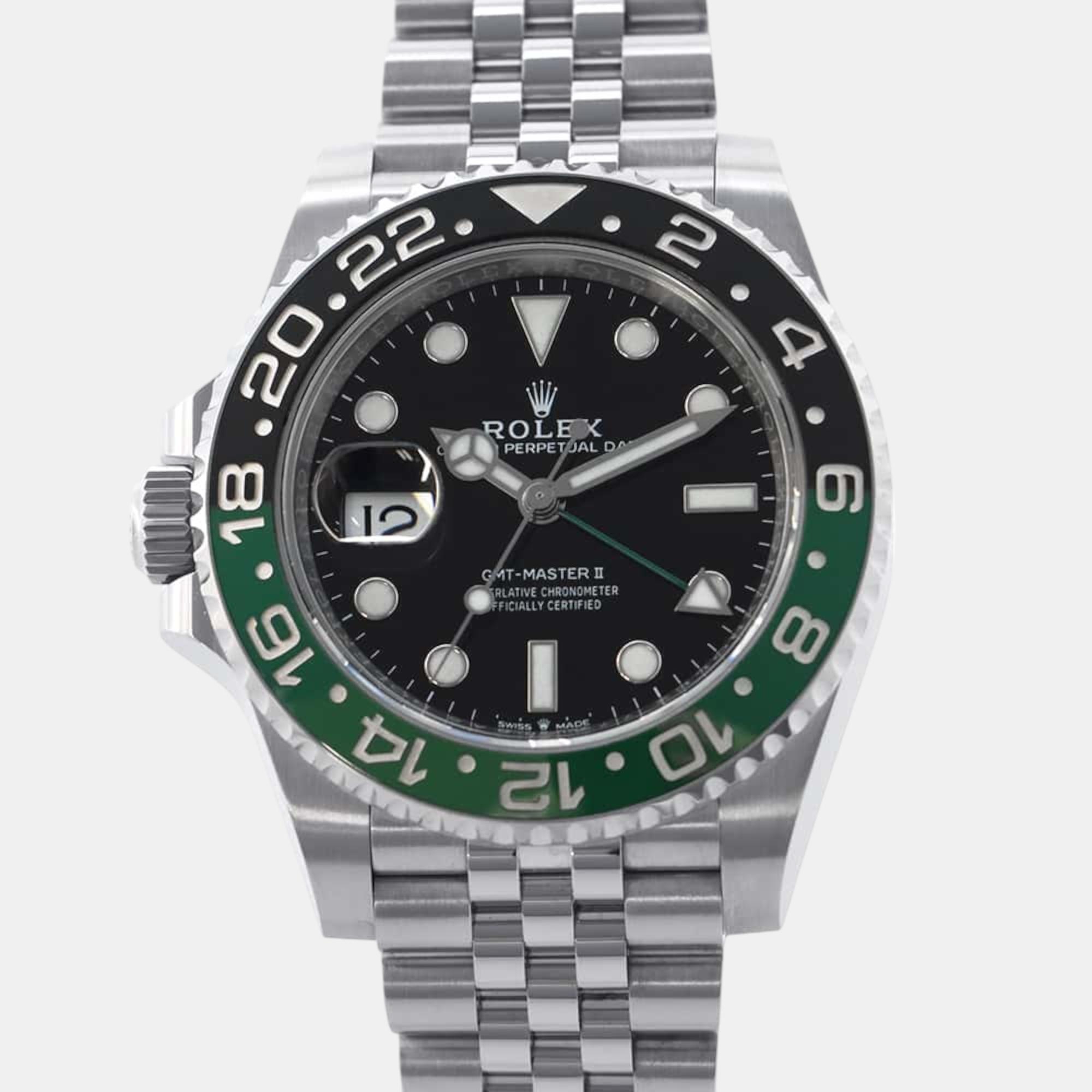 

Rolex Black Stainless Steel GMT-Master II 126720VTNR Automatic Men's Wristwatch 40 mm