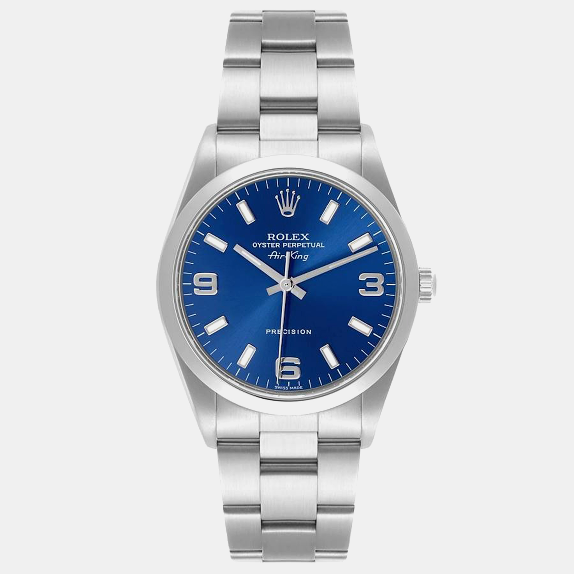 

Rolex Air King Blue Dial Smooth Bezel Steel Men's Watch 34.0 mm