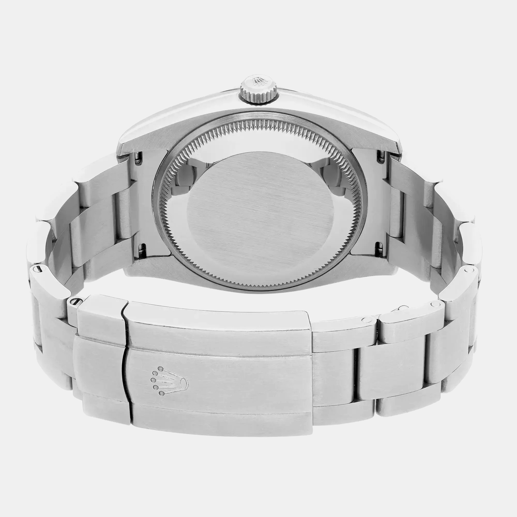 Rolex Grey Stainless Steel Oyster Perpetual 114300 Automatic Men`s Wristwatch 39 mm 