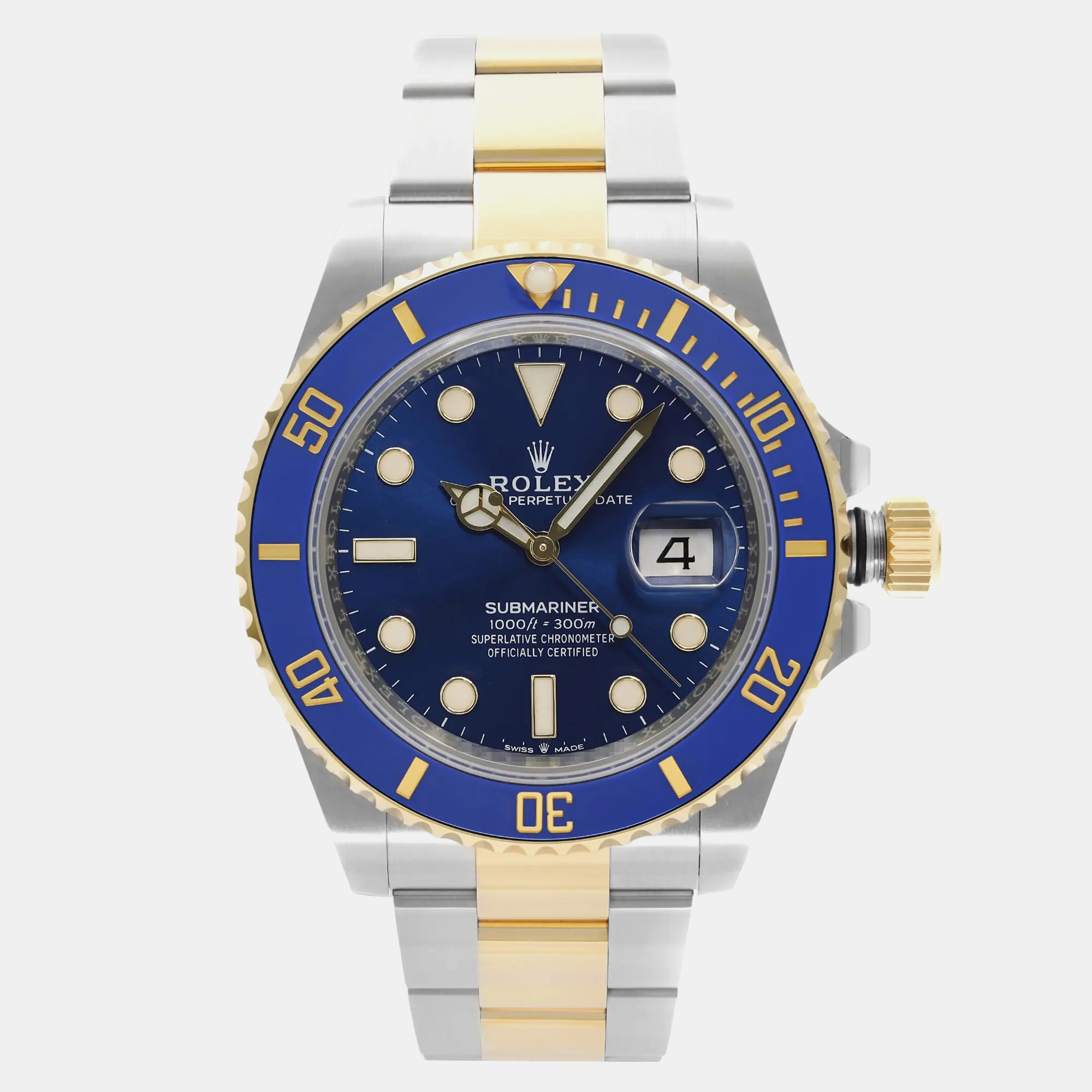 

Rolex Blue 18k Yellow Gold And Stainless Steel Submariner 126613lb Automatic Men's Wristwatch 41 mm