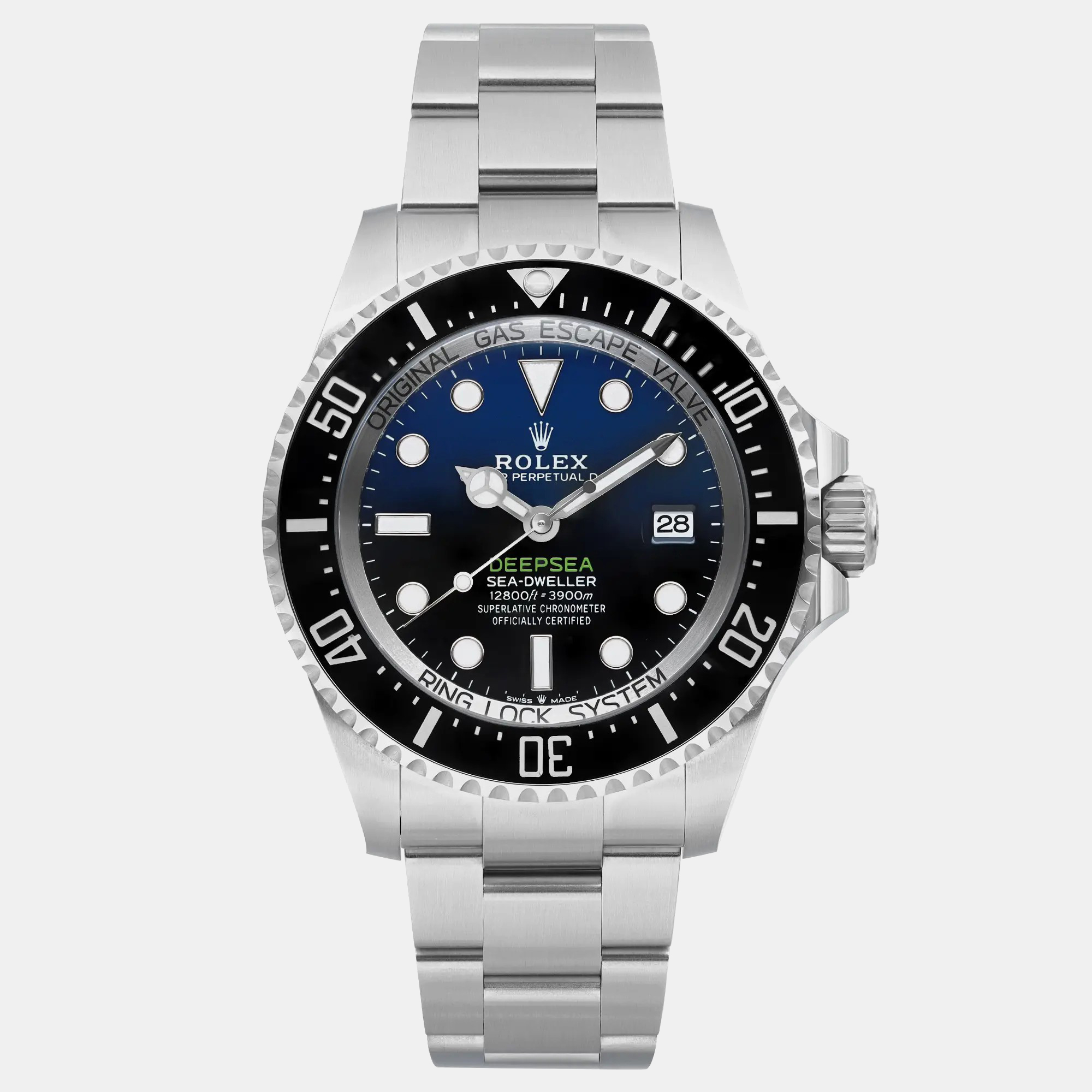 

Rolex Black Stainless Steel Sea-Dweller Deepsea 136660 Automatic Men's Wristwatch 44 mm