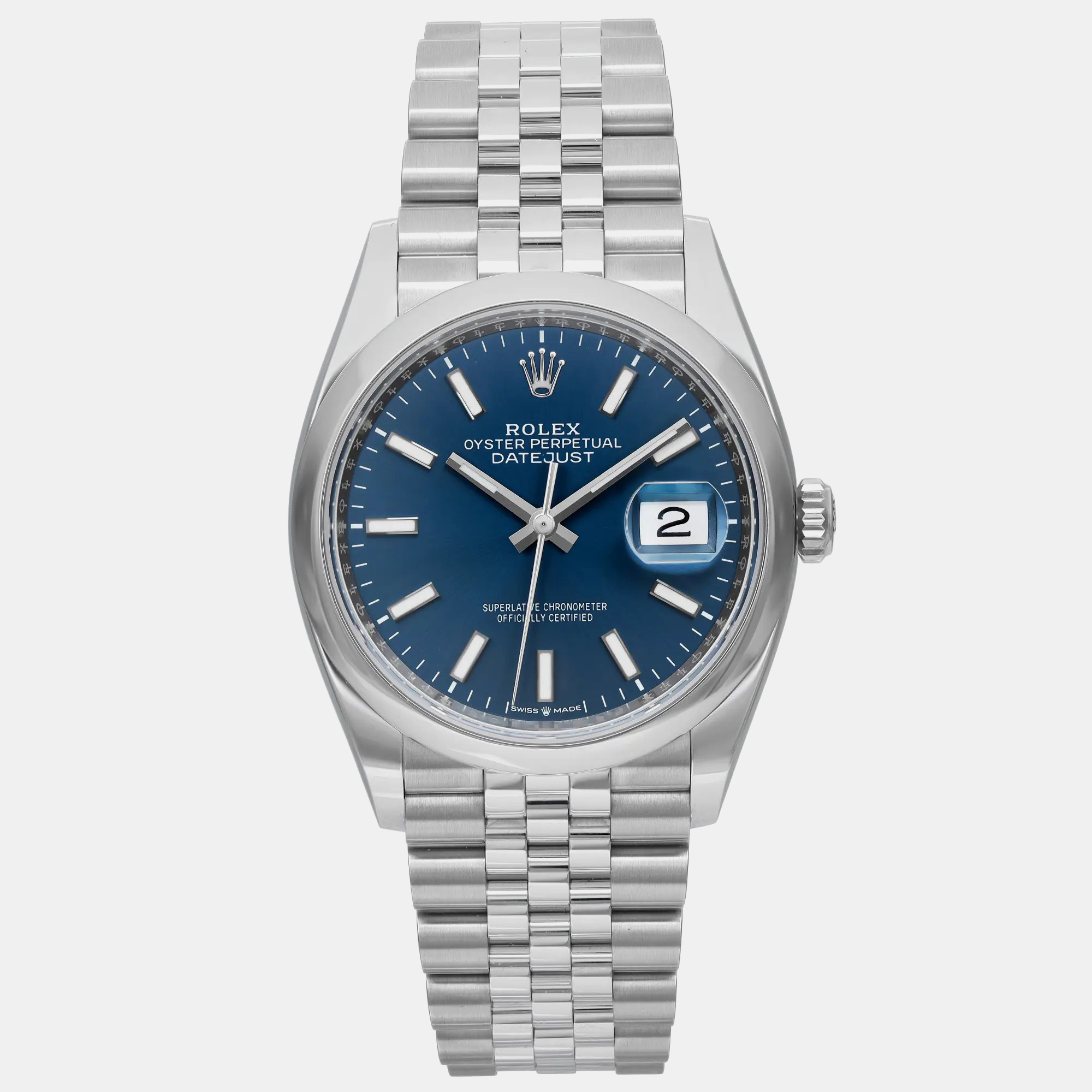 

Rolex Datejust  Jubilee Steel Blue Dial Automatic Men's Wristwatch