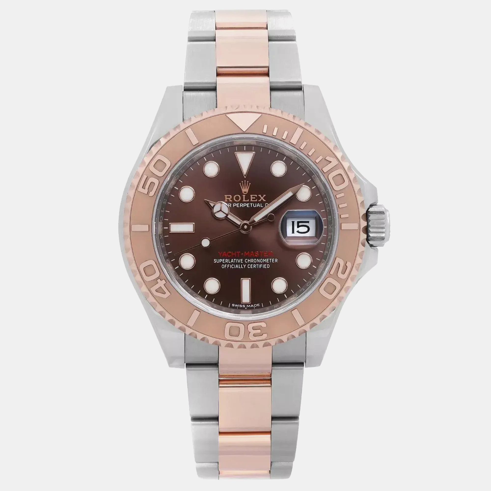 

Rolex Yacht Master  18K Gold Steel Chocolate Dial Automatic Wristwatch, Brown