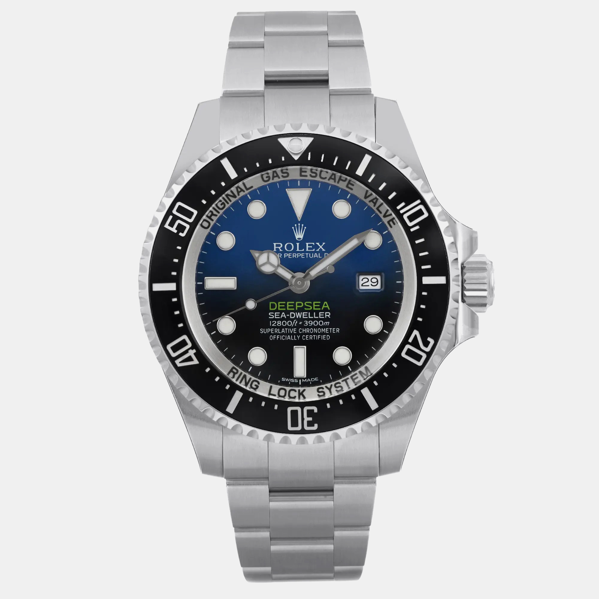 

Rolex Black/Blue Stainless Steel Sea-Dweller Deepsea 116660 Automatic Men's Wristwatch