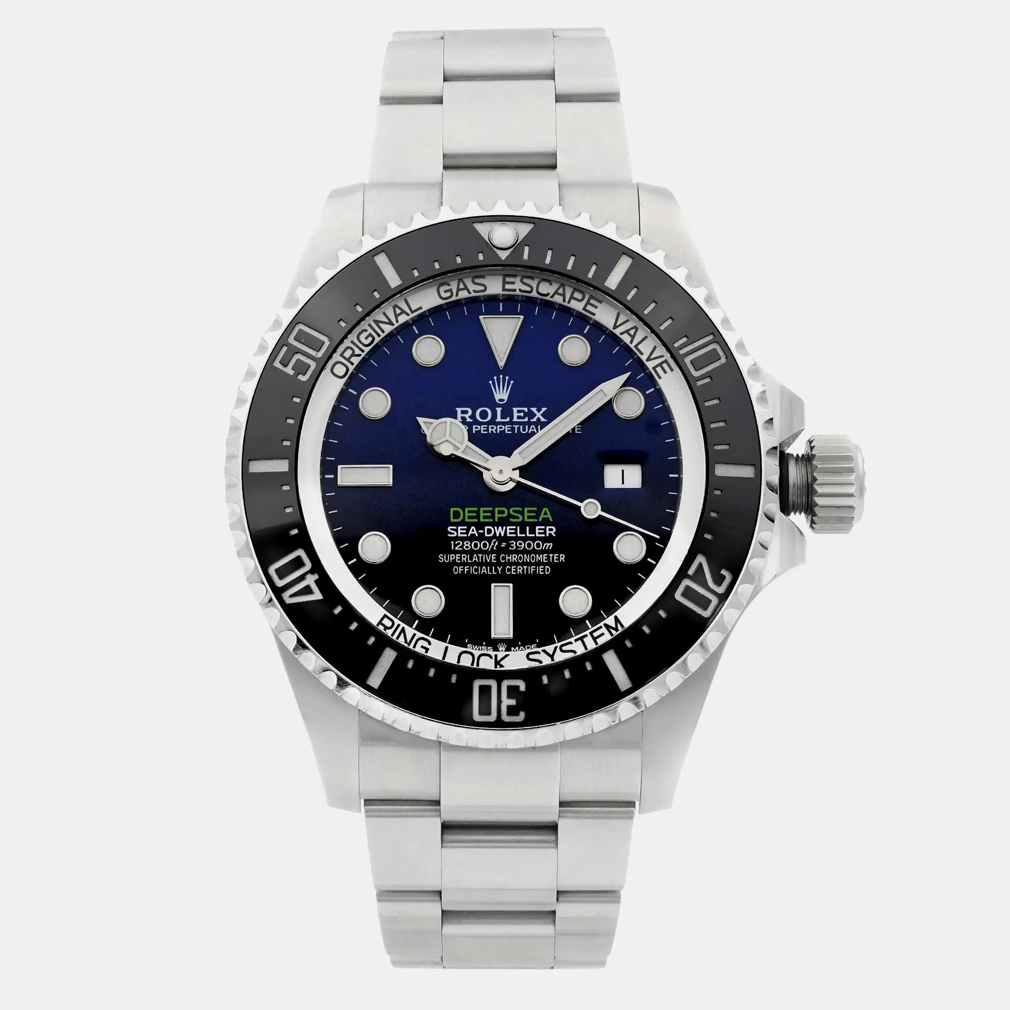 

Rolex Black/Blue Stainless Steel Sea-Dweller Deepsea 126660 Automatic Men's Wristwatch