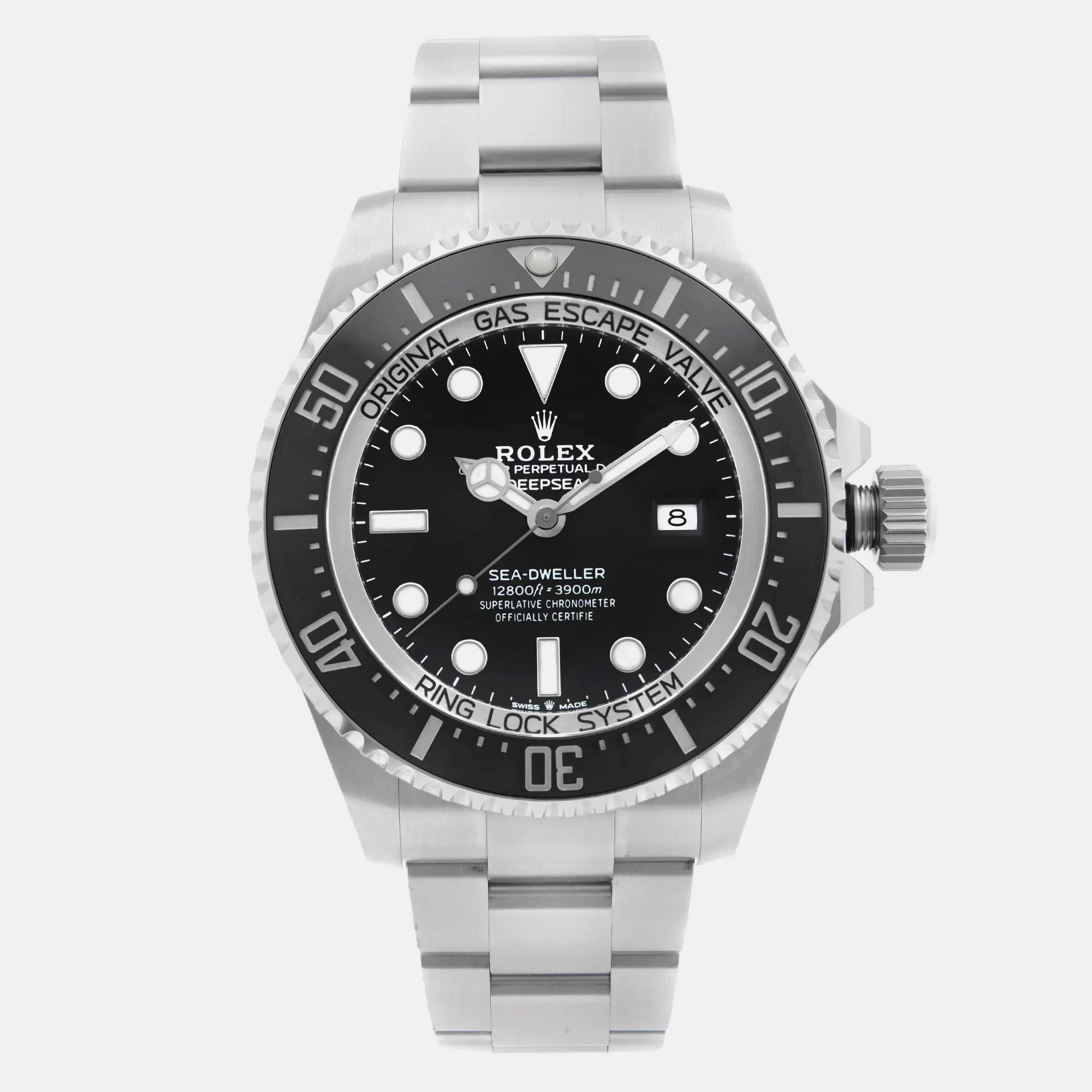 

Rolex Black Stainless Steel Sea-Dweller Deepsea 126660 Automatic Men's Wristwatch