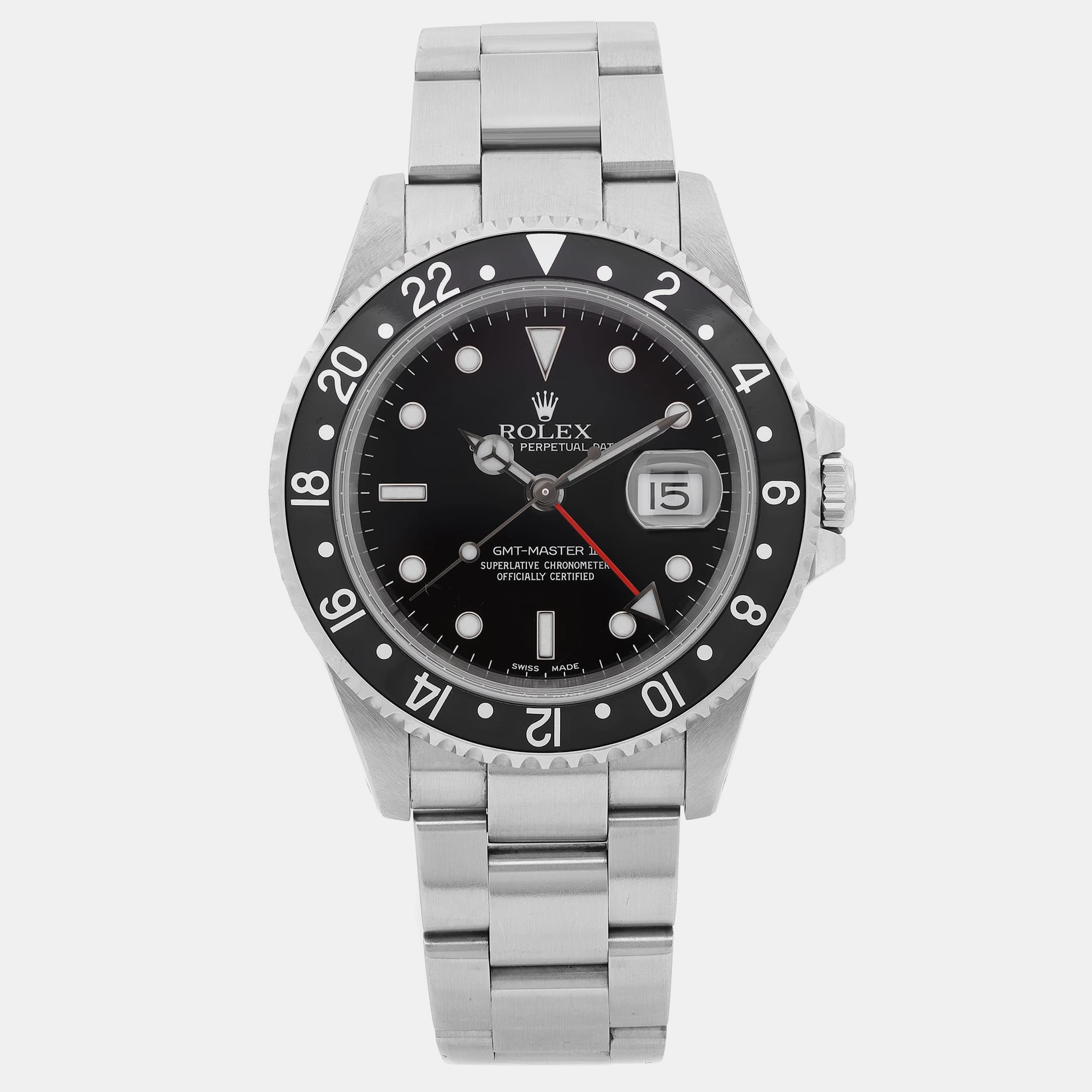 

Rolex Black Stainless Steel GMT-Master II 116710 Automatic Men's Wristwatch 40 mm