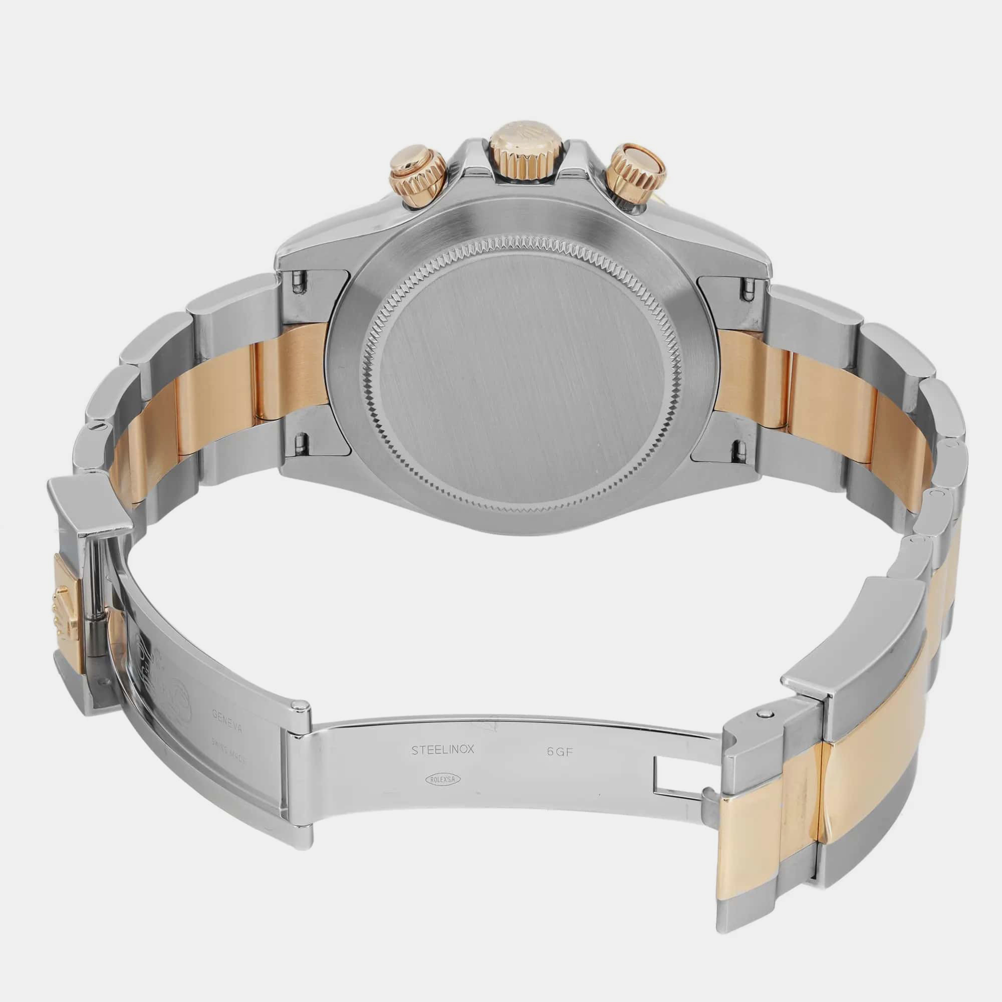 Rolex Champagne Diamond 18K Yellow Gold Stainless Steel Cosmograph Daytona 116523 Automatic Men`s Wristwatch 40 mm 