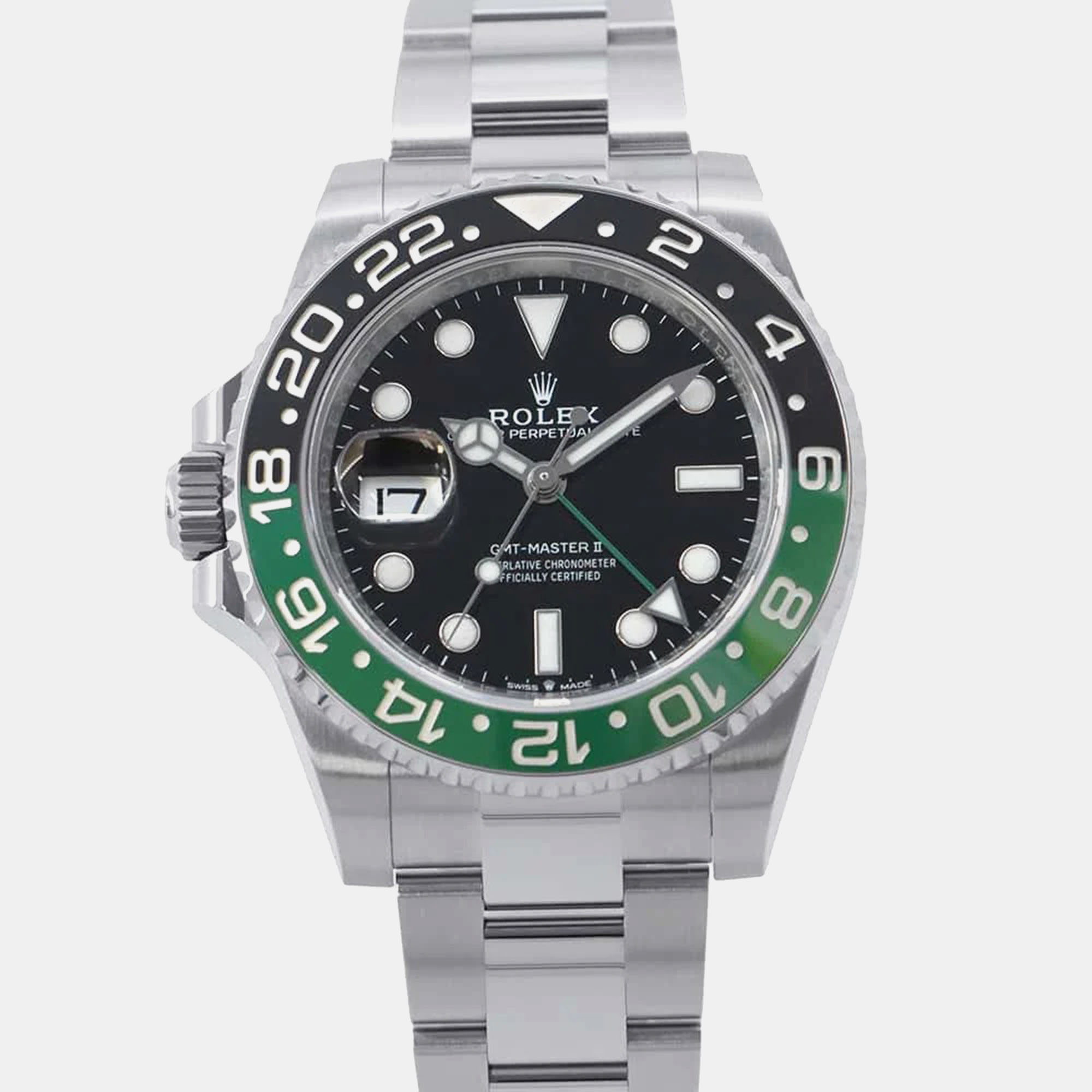 

Rolex Black Stainless Steel GMT-Master II Automatic Men's Wristwatch 40 mm