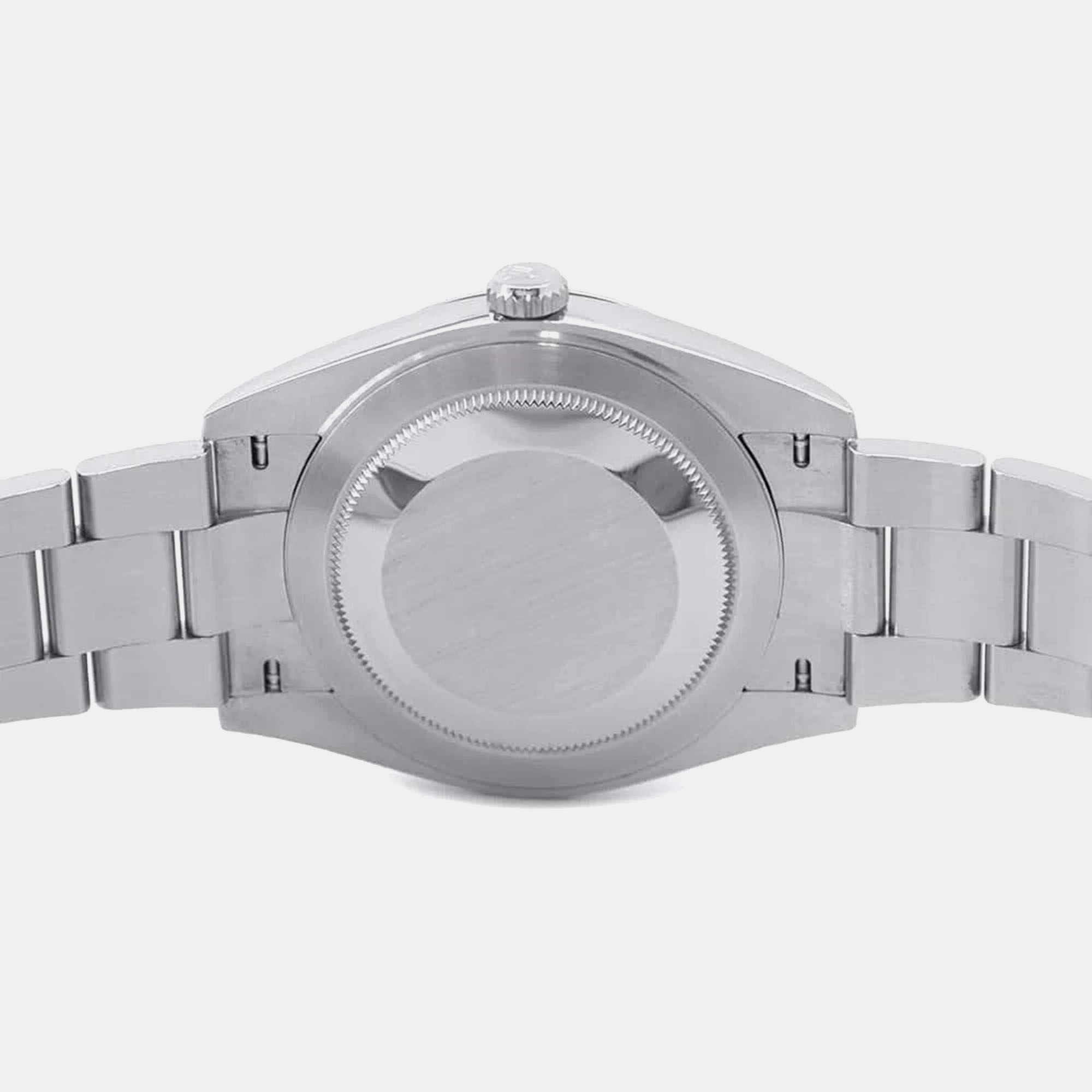 Rolex Black White Gold Stainless Steel Diamond Datejust Automatic Men`s Wristwatch 41 mm 