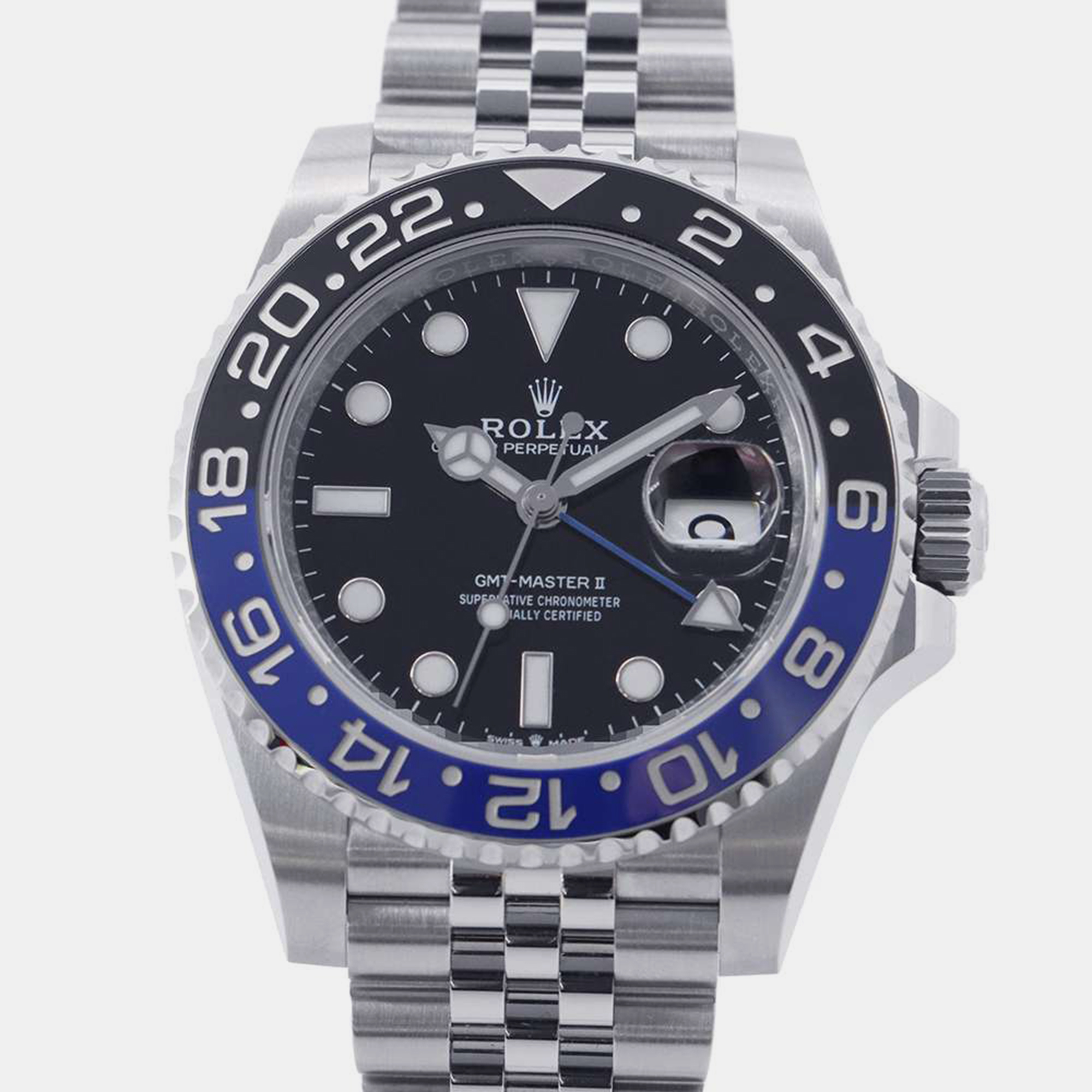 

Rolex Black Stainless Steel GMT-Master II Automatic Men's Wristwatch 40 mm