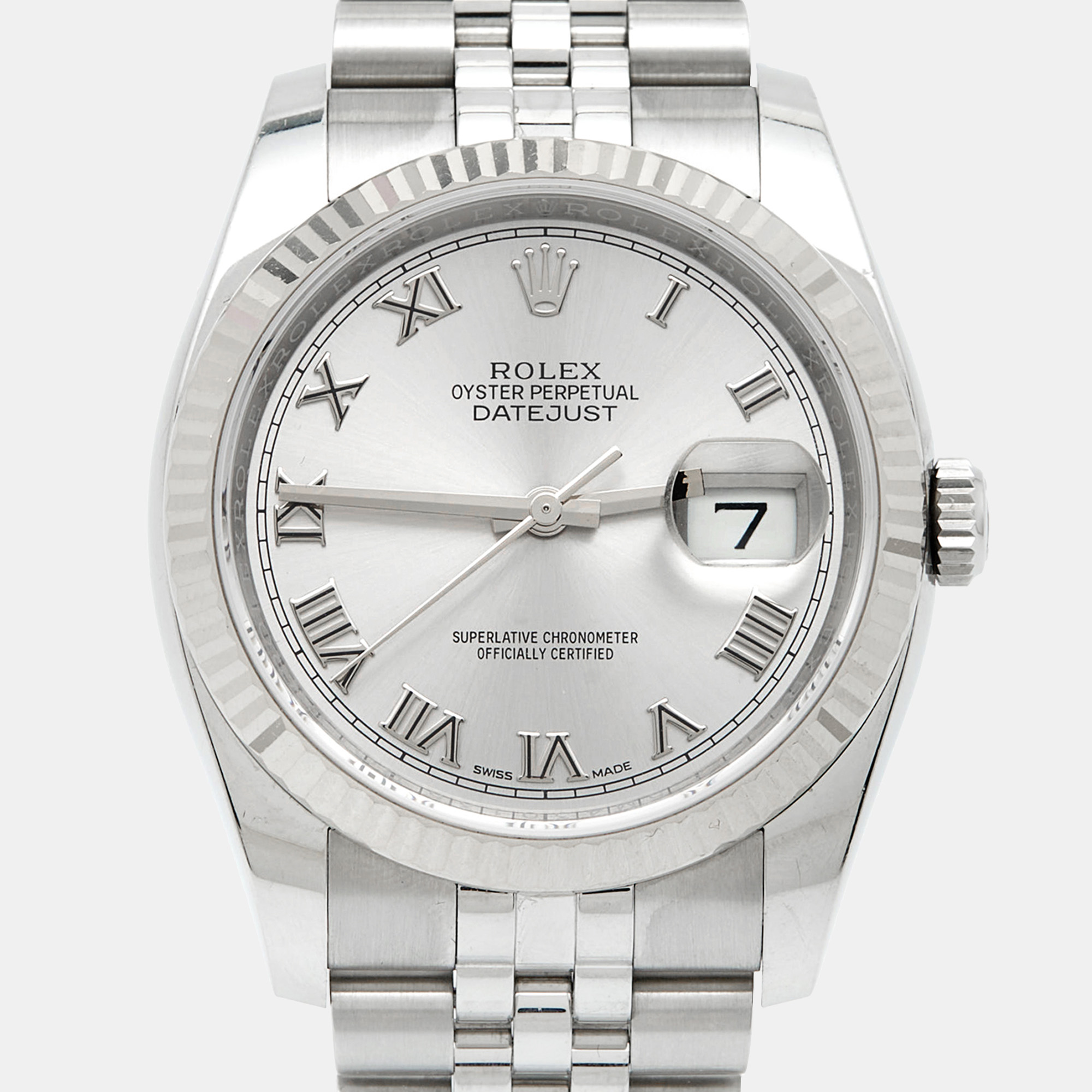 Rolex Silver  Datejust 116234 Automatic Men`s Wristwatch 