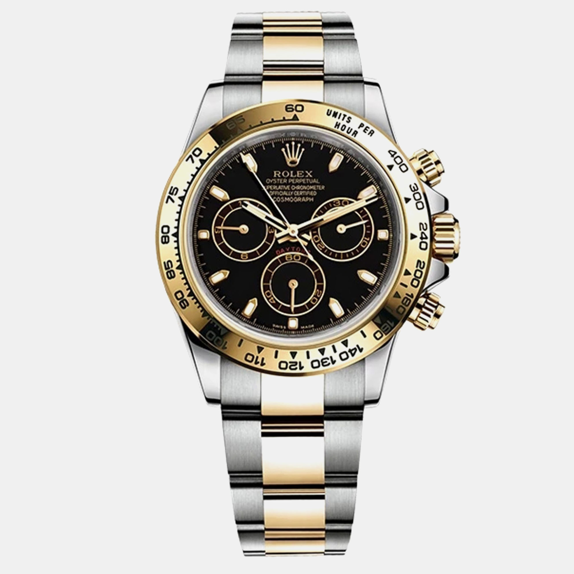 

Rolex Black 18K Yellow Gold and Stainless Steel Daytona 116503 Automatic Men's Wristwatch 40 mm