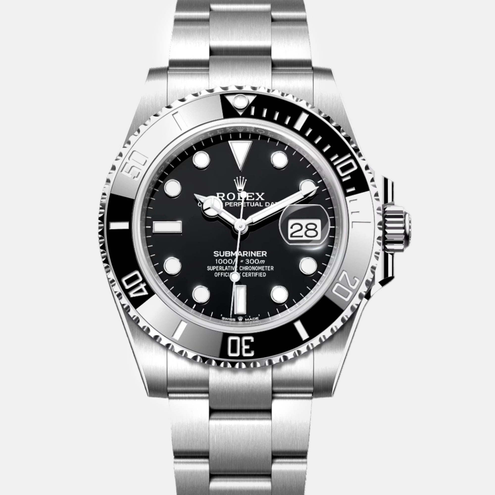 

Rolex Black Stainless Steel Submariner Automatic Men's Wristwatch 41 mm