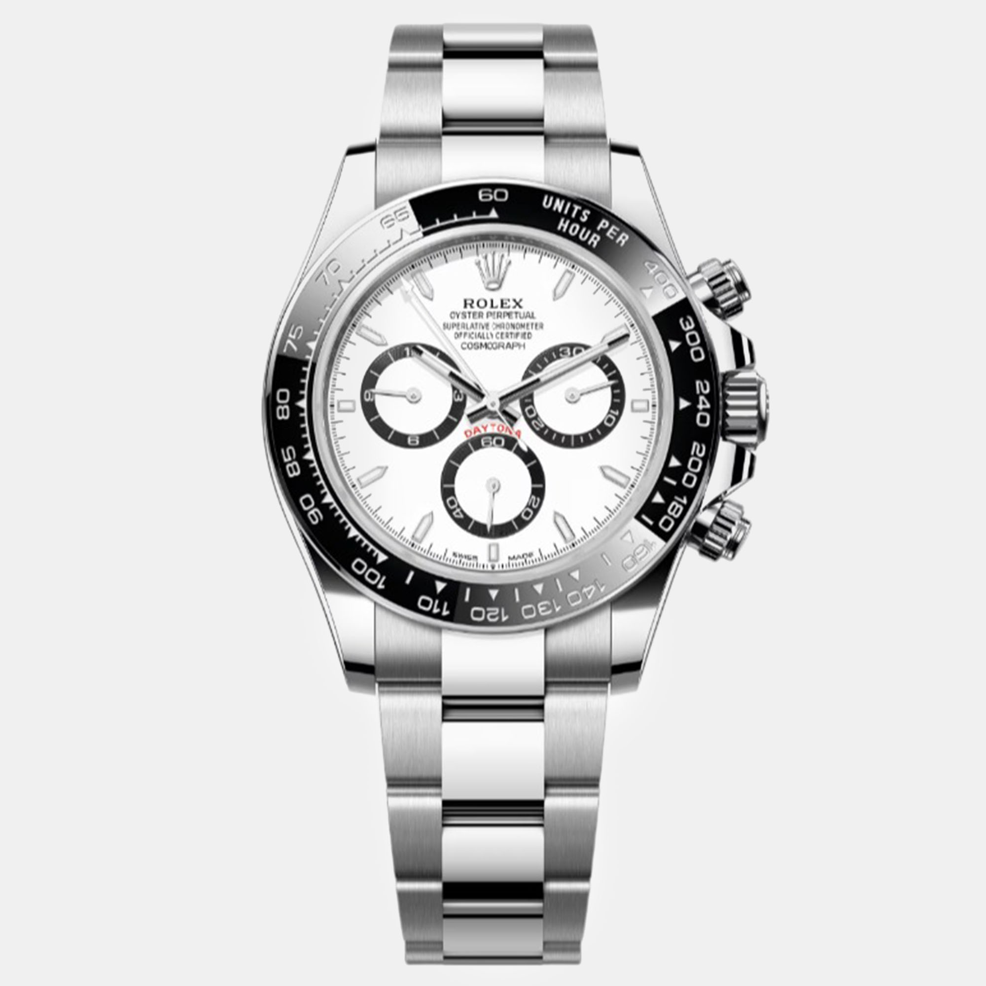 

Rolex White Stainless Steel Daytona Automatic Men's Wristwatch 40 mm