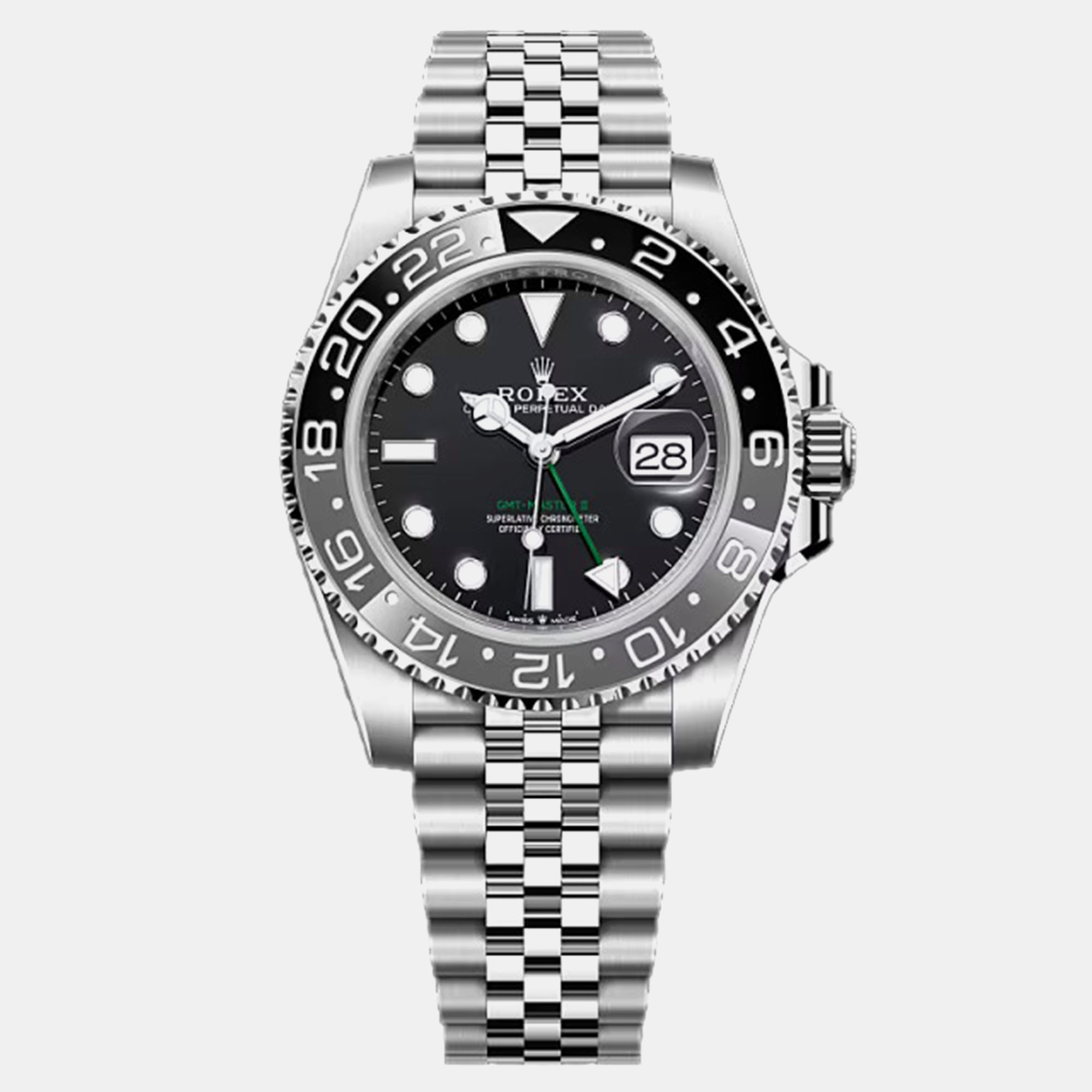 

Rolex Black Stainless Steel GMT Master II Automatic Men's Wristwatch 40 mm