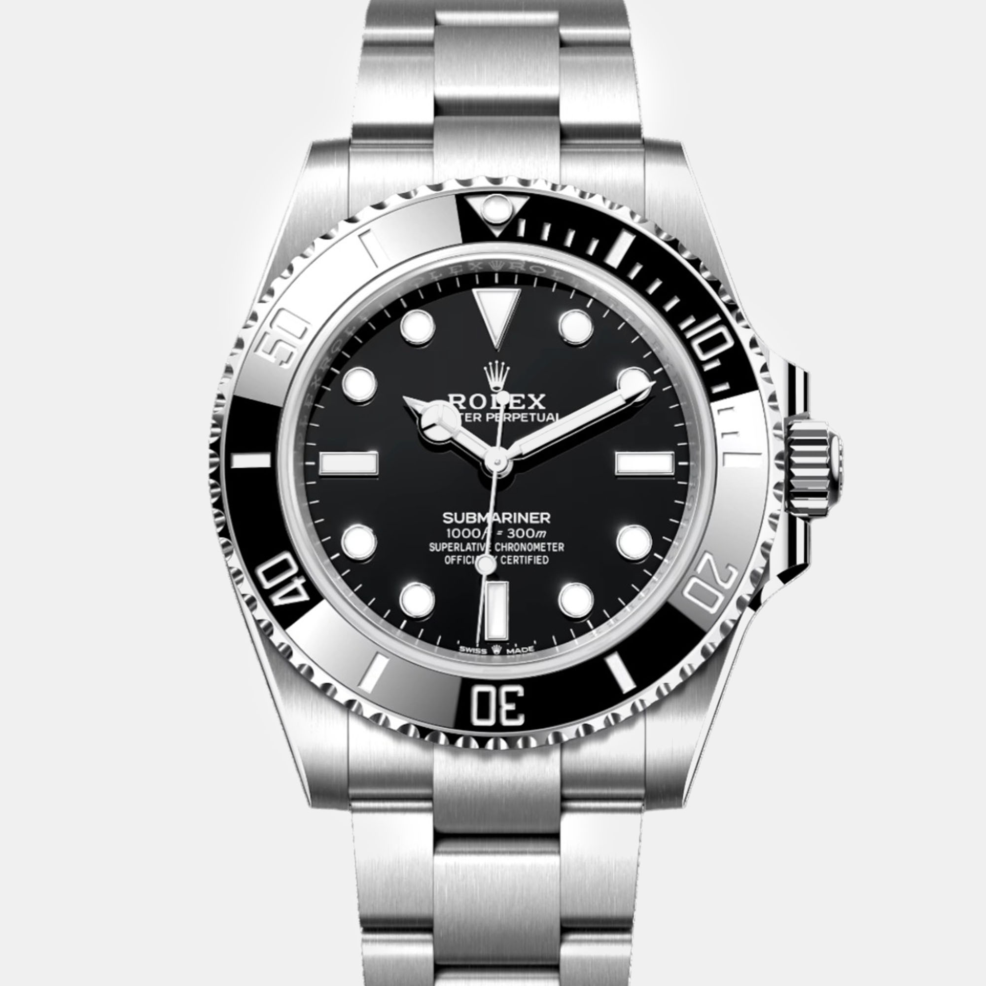 

Rolex Black Stainless Steel Submariner Automatic Men's Wristwatch 41 mm