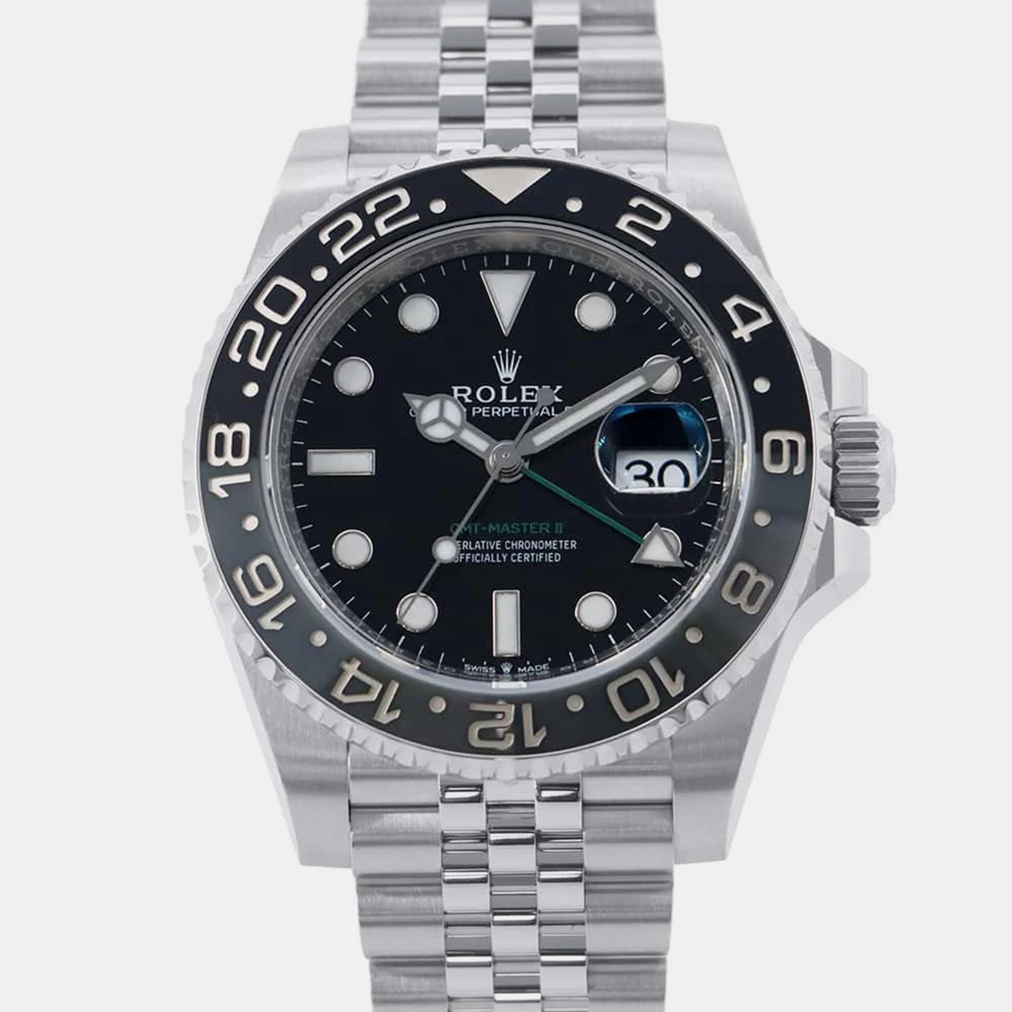 

Rolex Black Stainless Steel GMT-Master II Automatic Men's Wristwatch 40 mm