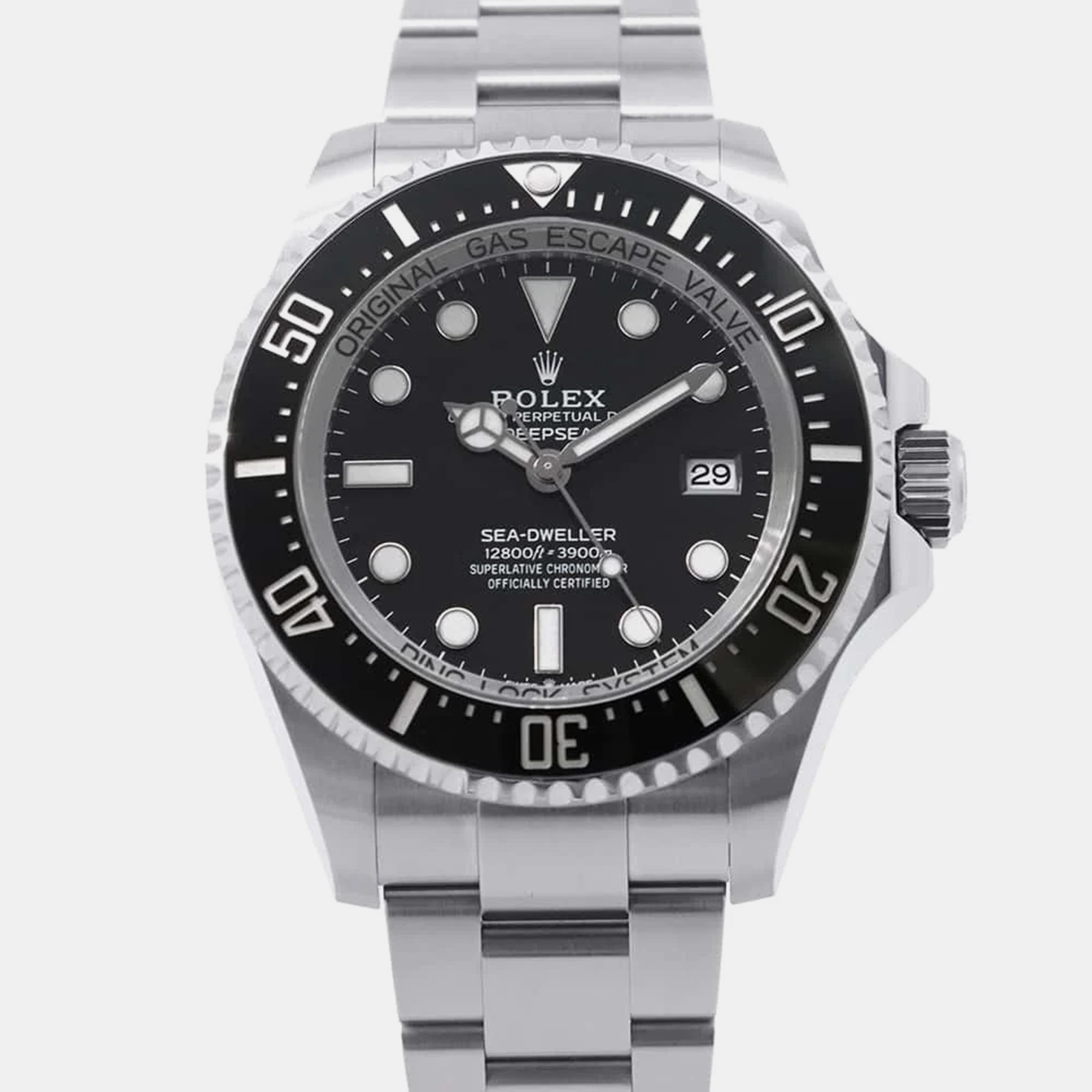 

Rolex Black Stainless Steel Sea-Dweller Deepsea 136660 Automatic Men's Wristwatch 44 mm