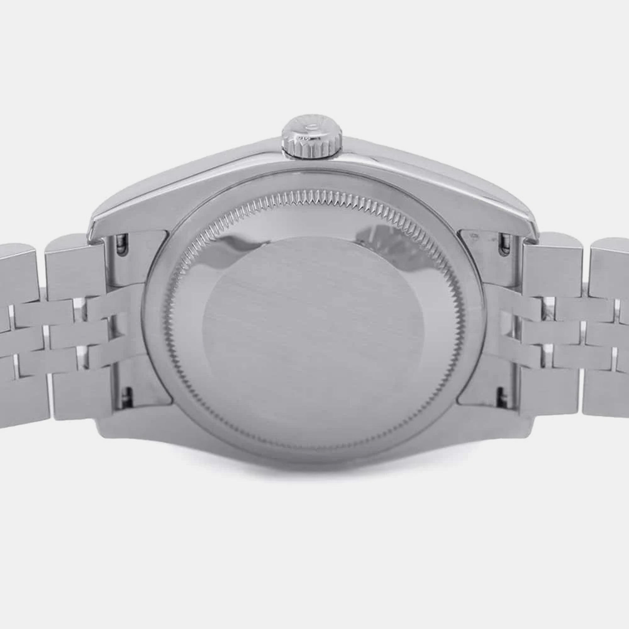 Rolex Silver Stainless Steel Datejust 116200 Automatic Men`s Wristwatch 36 mm 