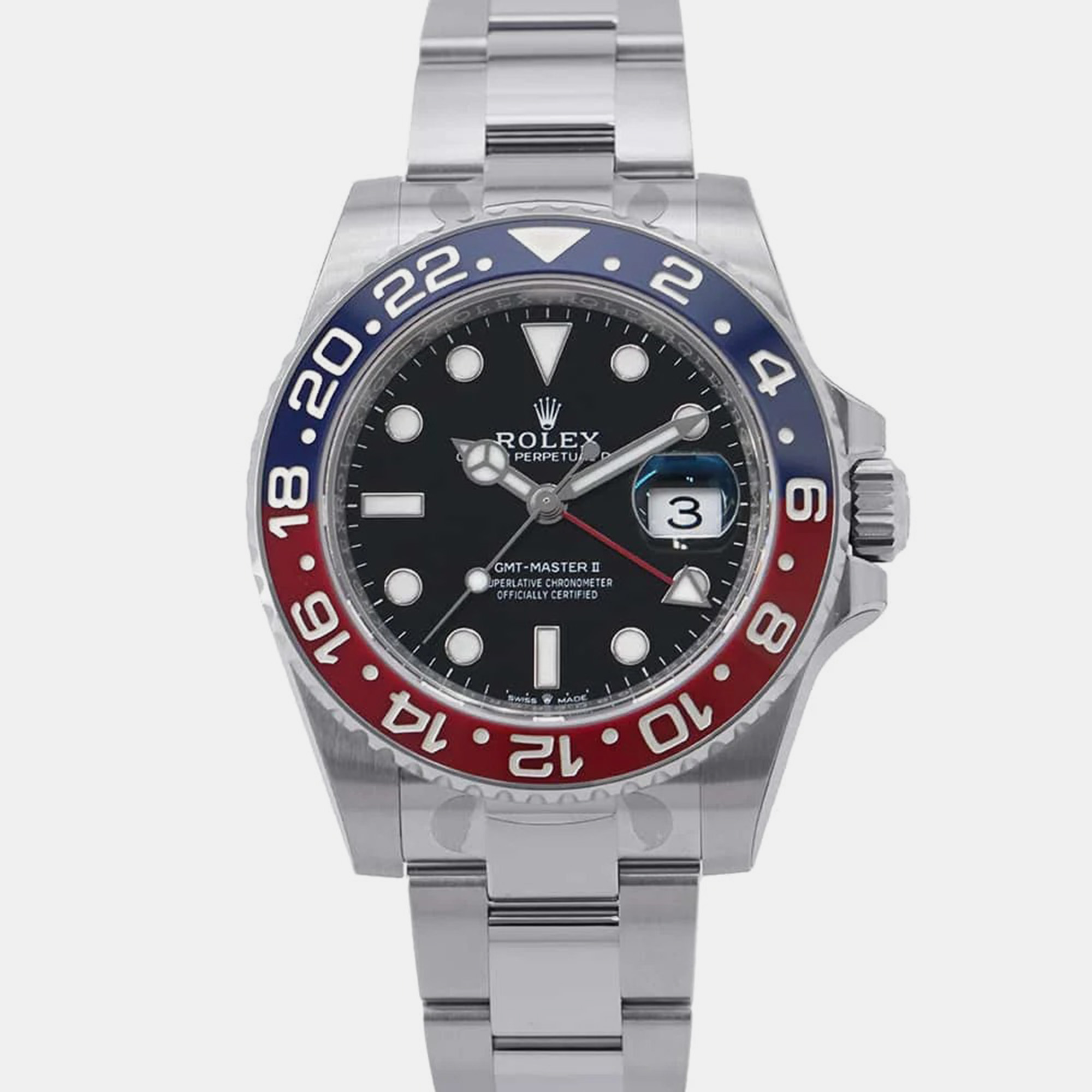 

Rolex Black Stainless Steel GMT-Master II 126710BLRO Automatic Men's Wristwatch 40 mm