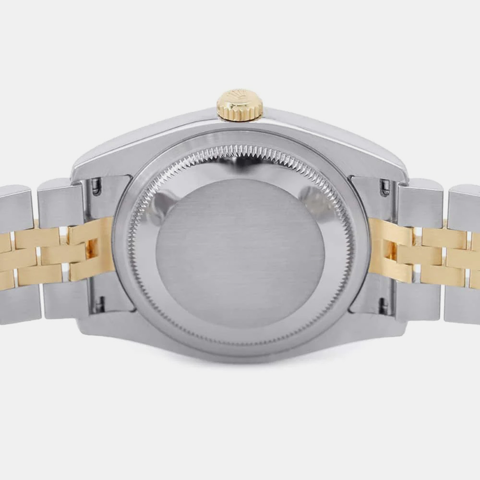 Rolex Champagne 18k Yellow Gold Stainless Steel, Diamond Datejust 116233 Automatic Men`s Wristwatch 36 mm 