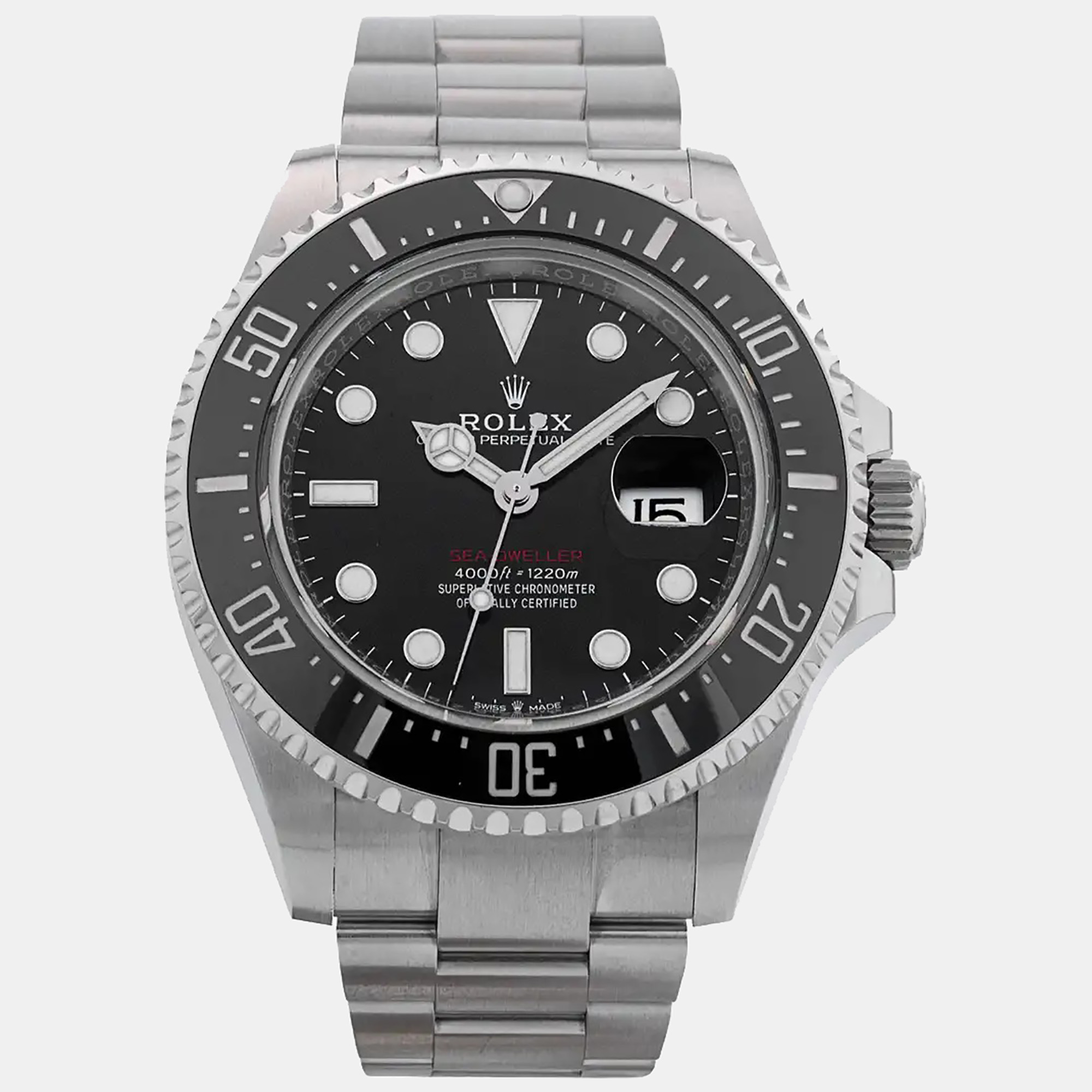 

Rolex Black Stainless Steel Sea Dweller 126600 Men's Wristwatch 43 mm