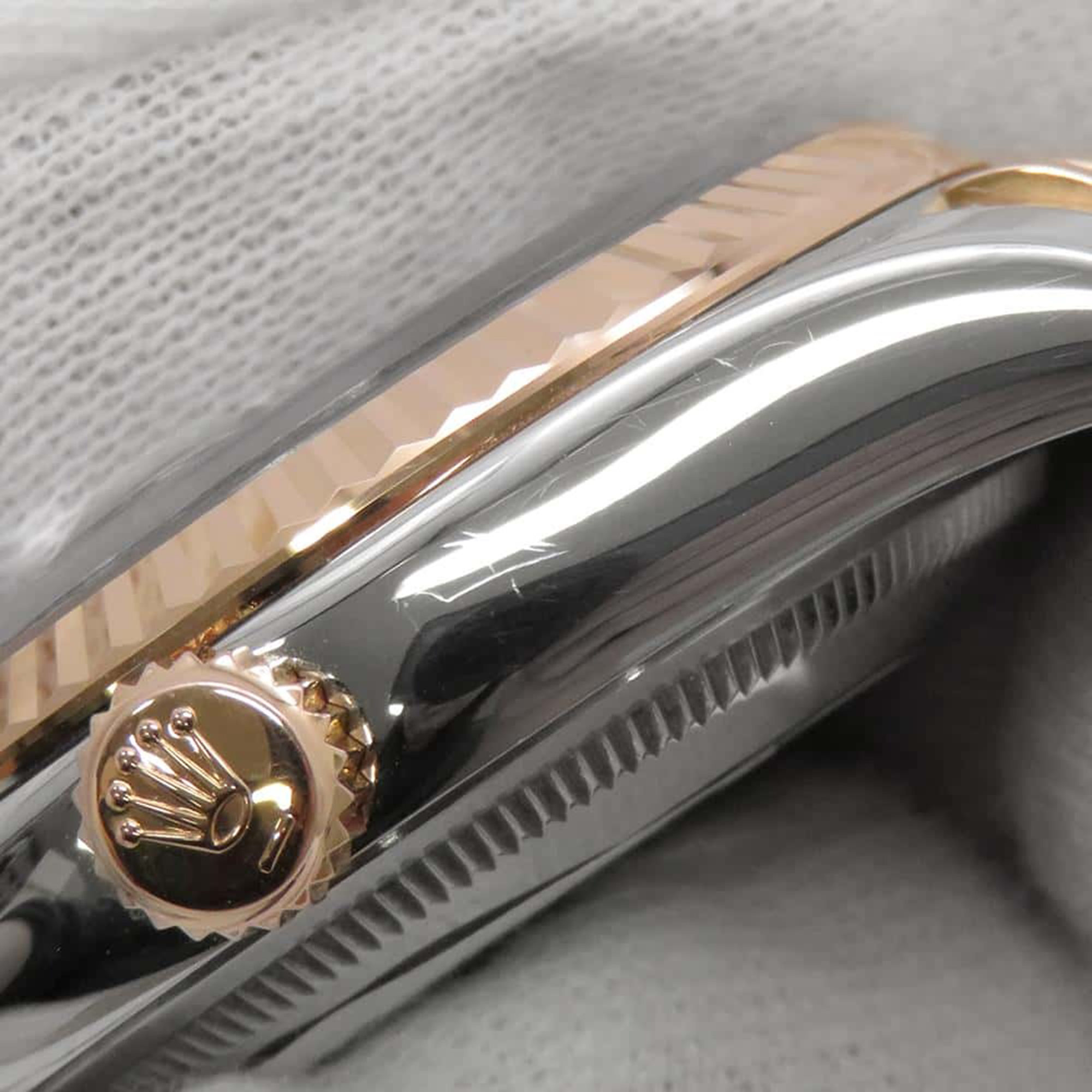Rolex Black 18k Rose Gold Stainless Steel Datejust Automatic Men`s Wristwatch 36 mm 