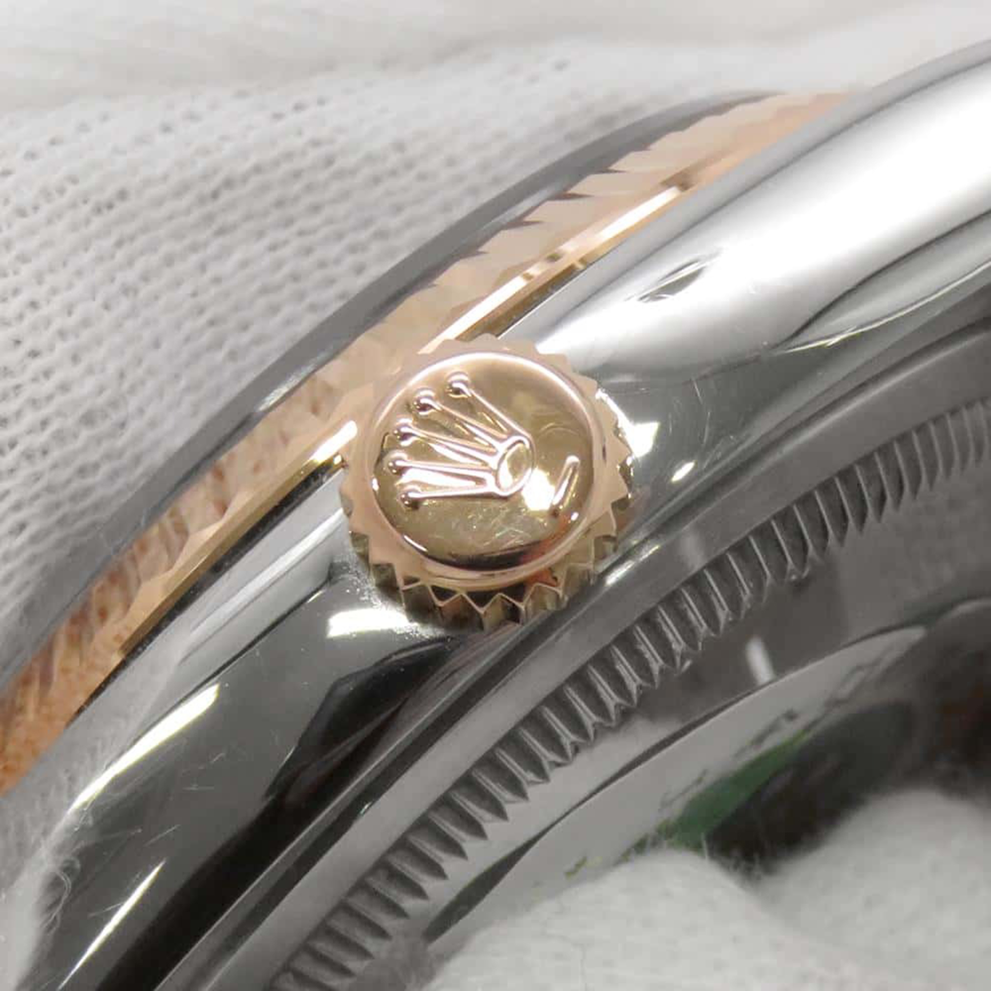 Rolex Black 18k Rose Gold Stainless Steel Datejust Automatic Men`s Wristwatch 36 mm 