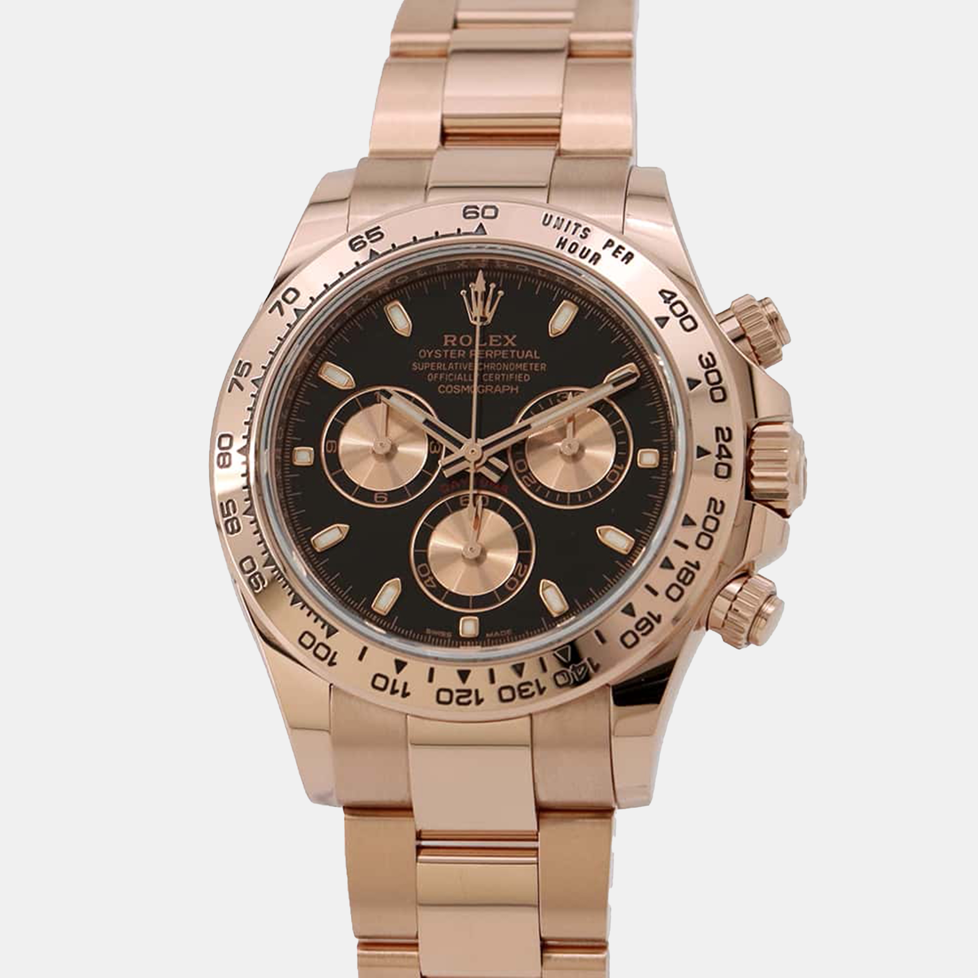 

Rolex Black 18k Rose Gold Cosmograph Daytona 116505 Automatic Men's Wristwatch