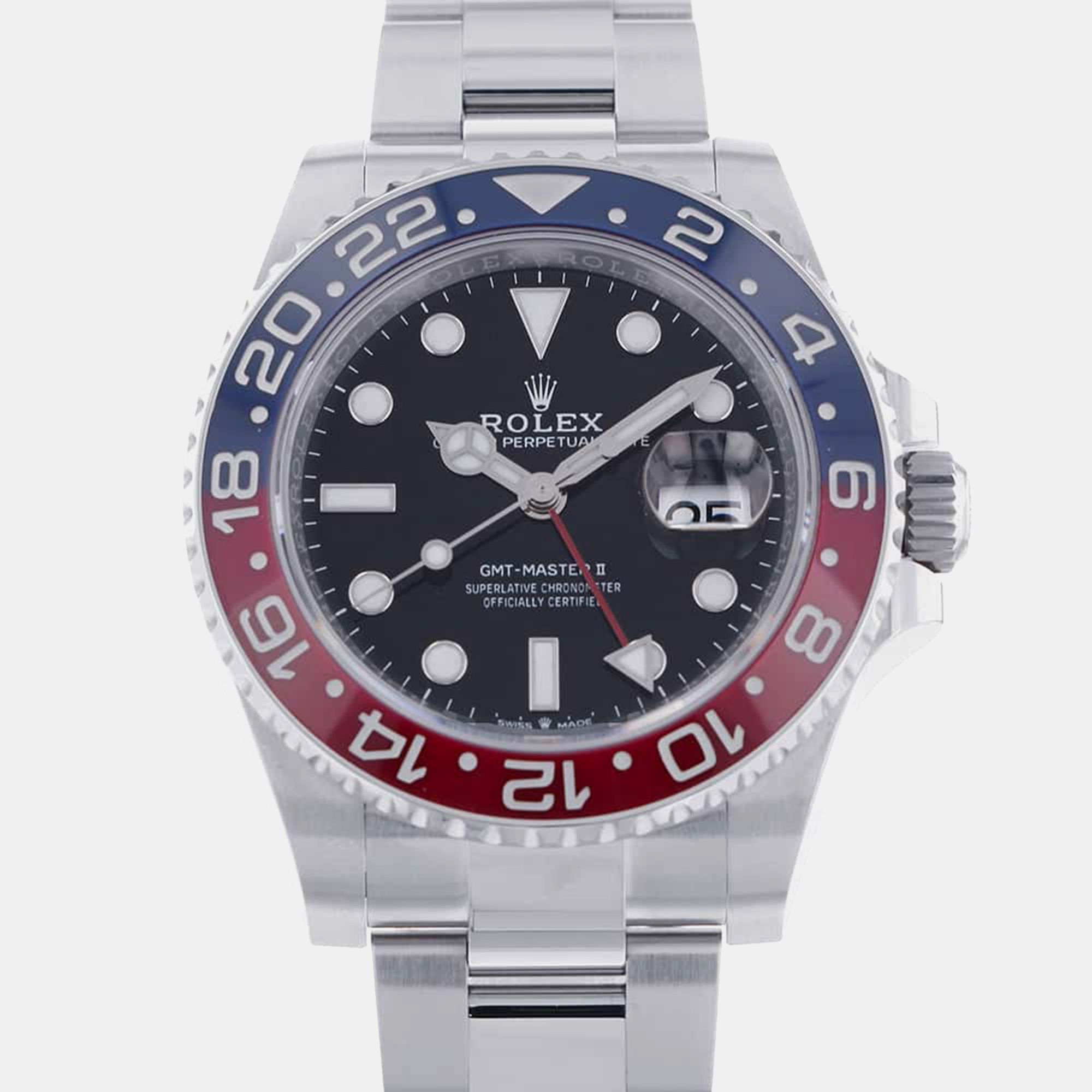 

Rolex Black Stainless Steel GMT-Master II Automatic Men's Wristwatch 40 mm