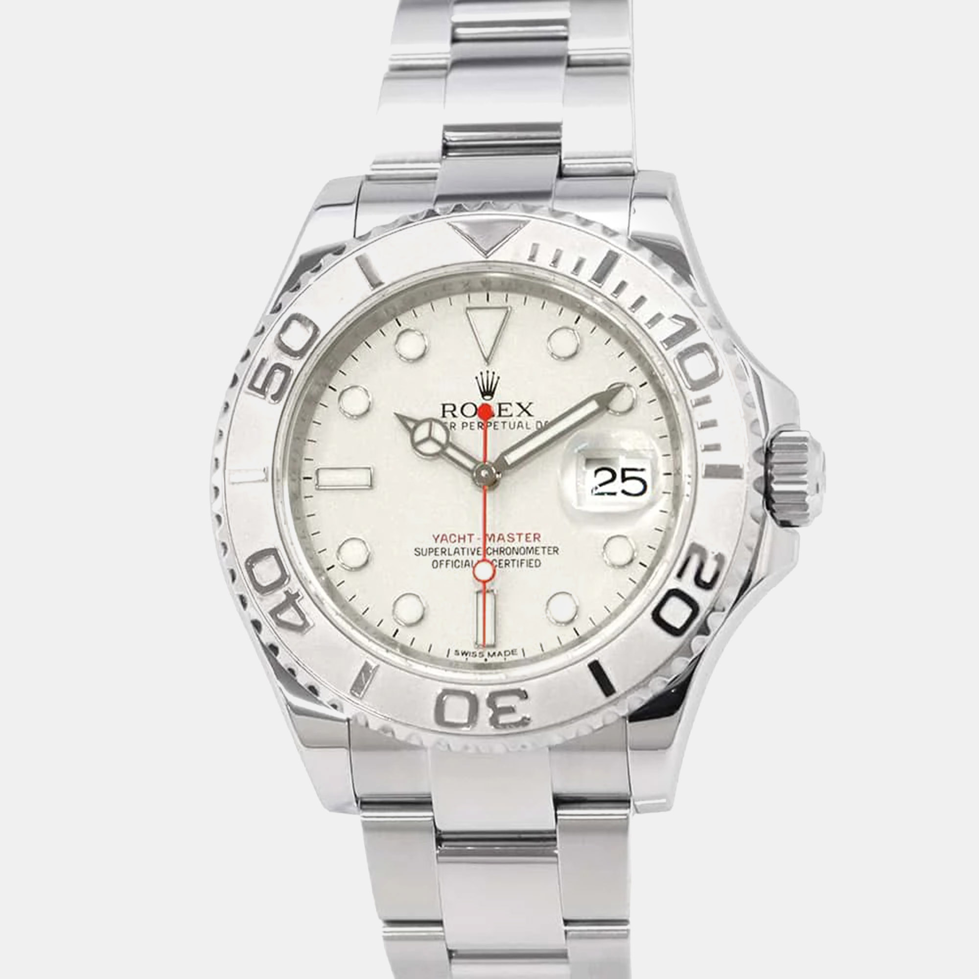 

Rolex Silver Stainless Steel Yacht-Master Automatic Men's Wristwatch 40 mm